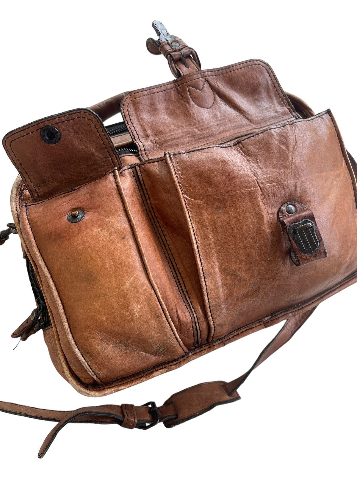 Porter Vintage Porter Yoshida Japan Leather Messenger Bag Size ONE SIZE - 15 Thumbnail