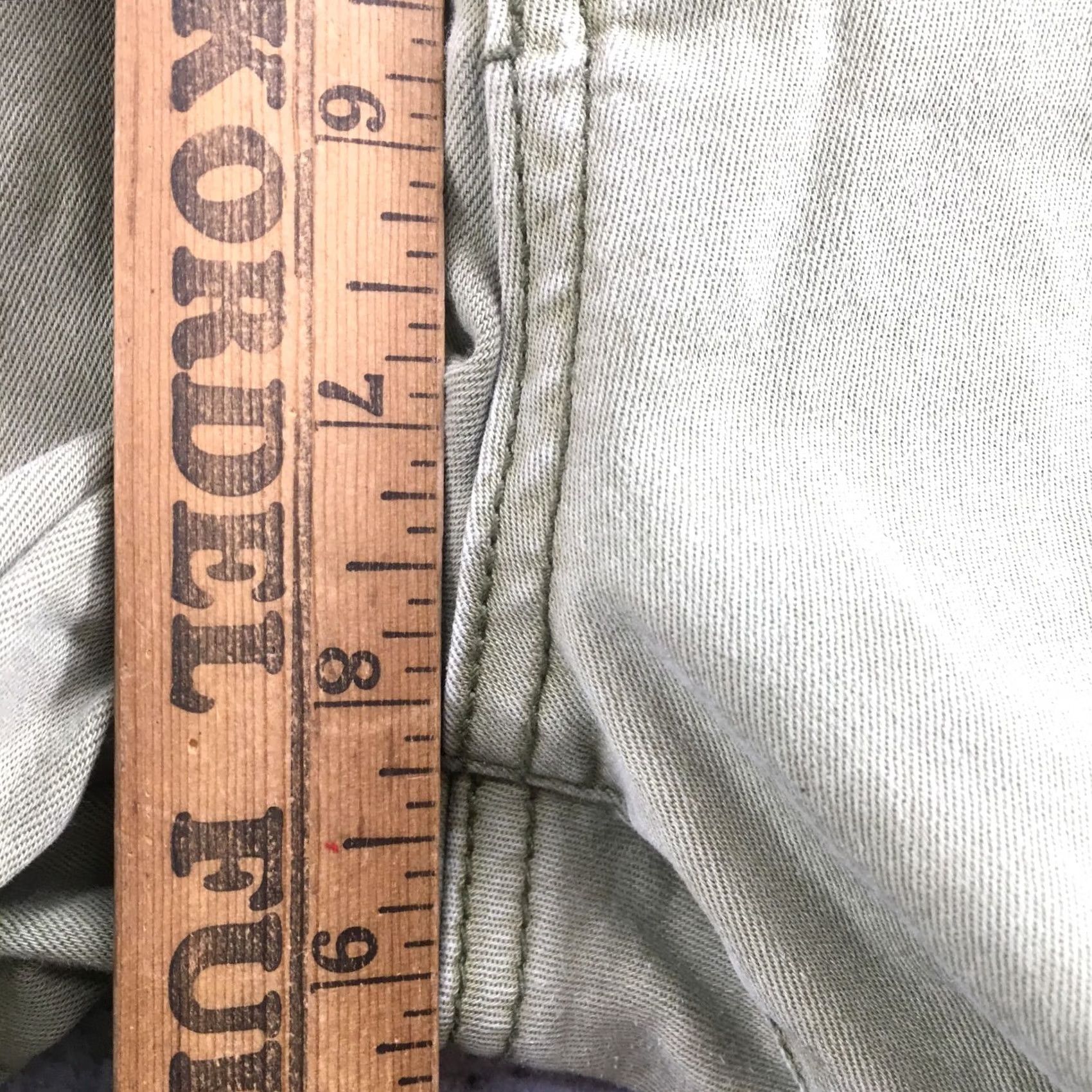 Vintage KUT from the kloth Shorts Womens 2 Green Denim Bermuda Jean Mid Rise Zip Cut Off Size 26" / US 2 / IT 38 - 6 Thumbnail