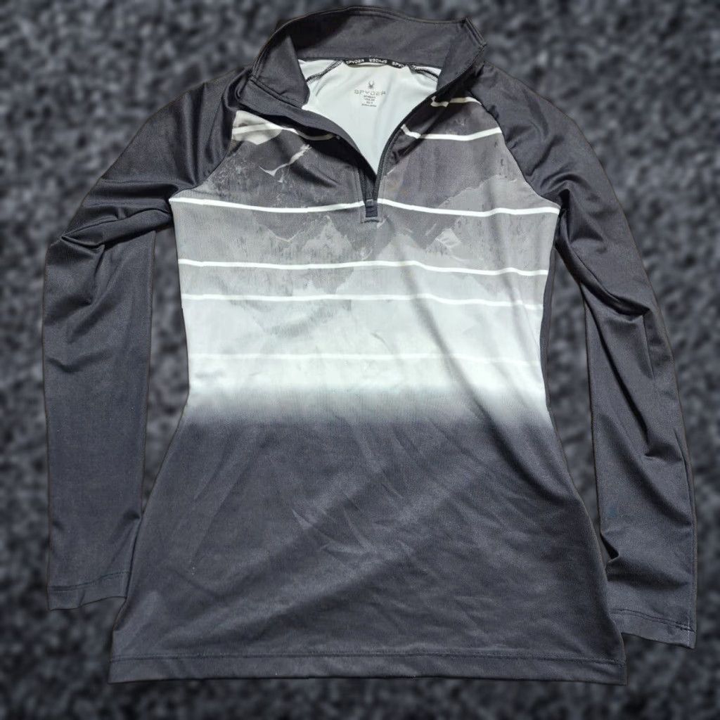 Spyder Womens XS Long Sleeve Baselayer Shirt Activewear 1/4 Zip Size XS / US 0-2 / IT 36-38 - 1 Thumbnail