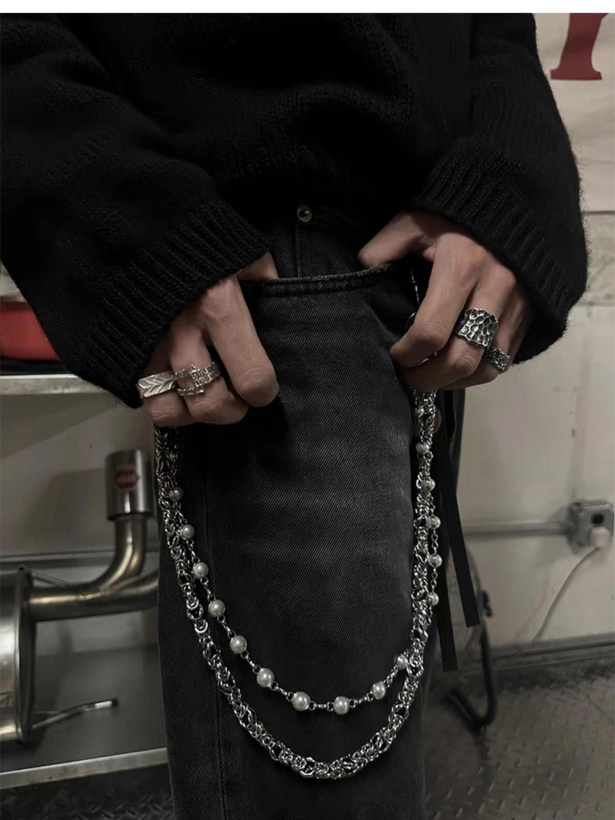 Jewelry Double Layered Pearl Wallet Chain Size ONE SIZE - 1 Thumbnail