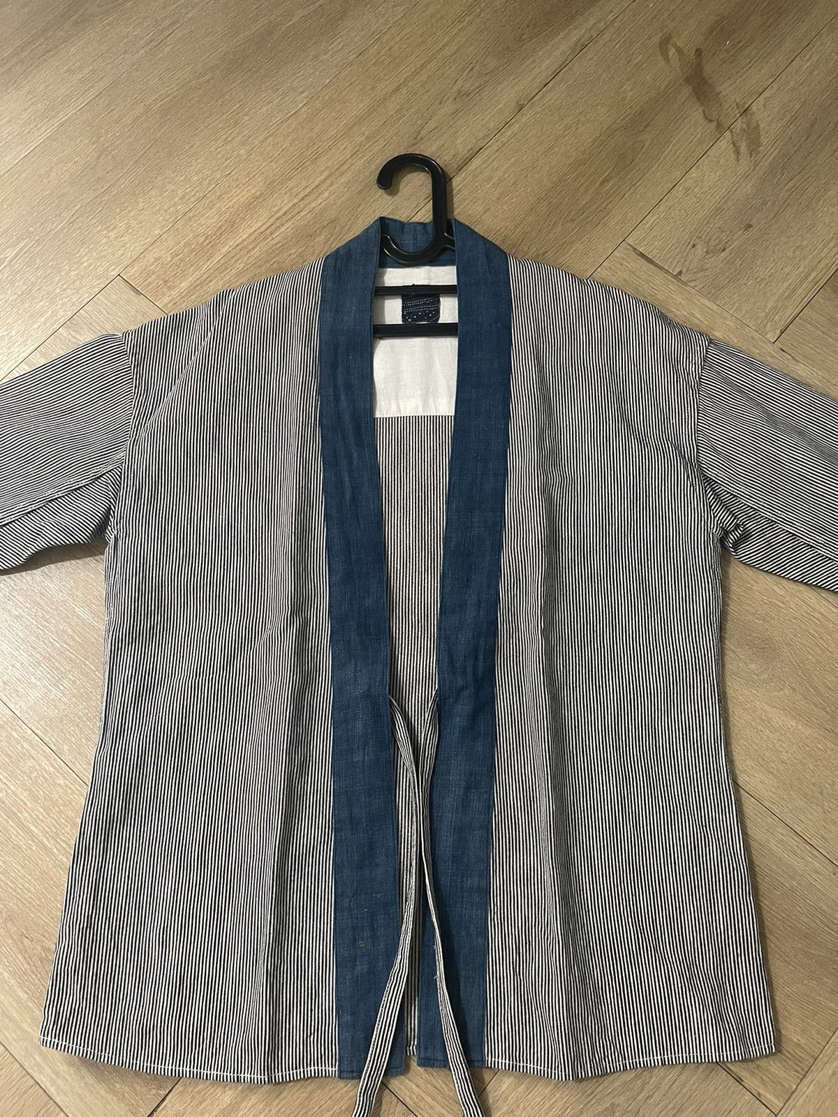 image of Visvim Hickory Lhamo Shirt in Blue, Men's (Size Large)