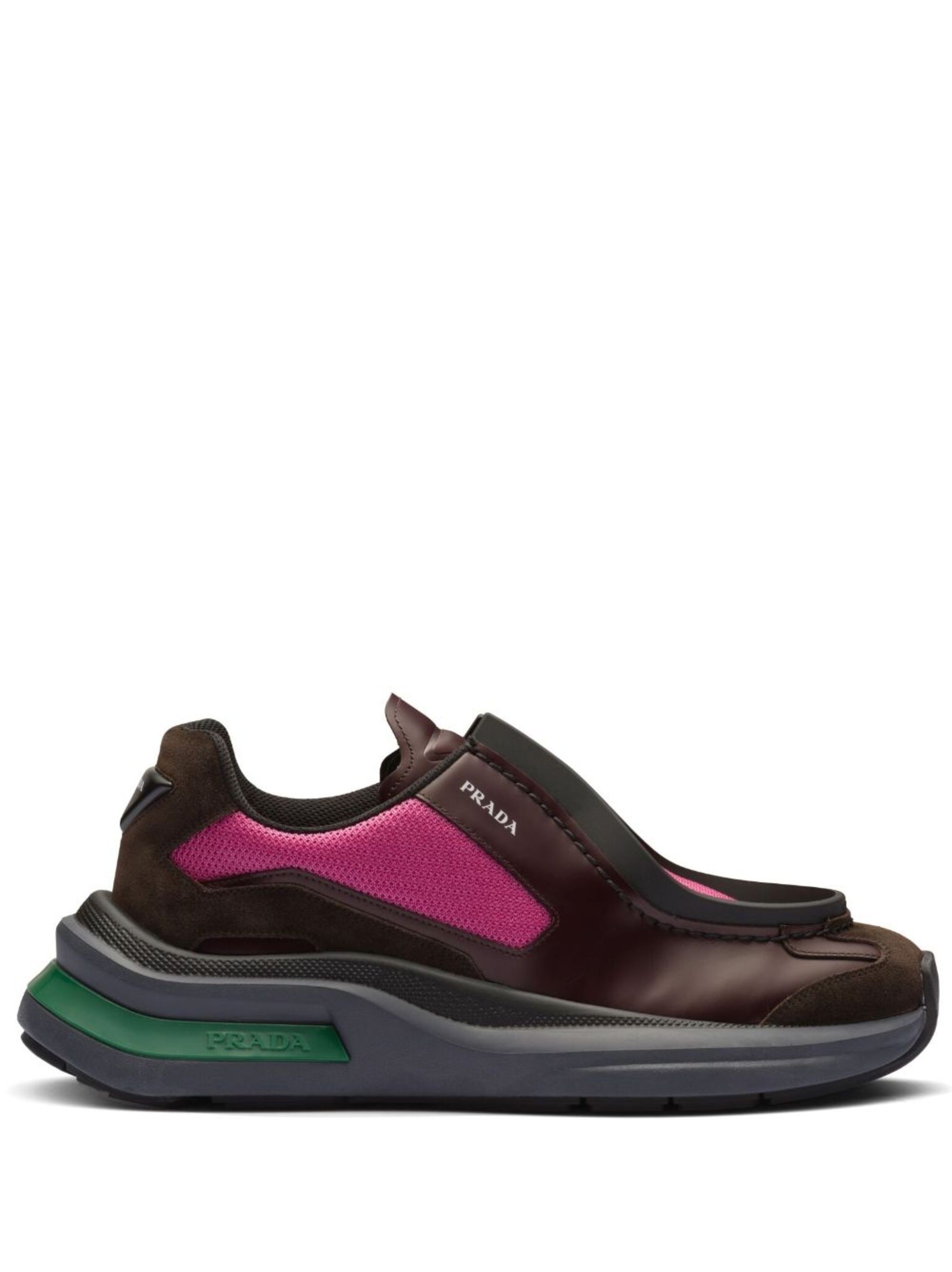 o1mt1gz1024 Panelled Leather Chunky Sneakers in Multicolor