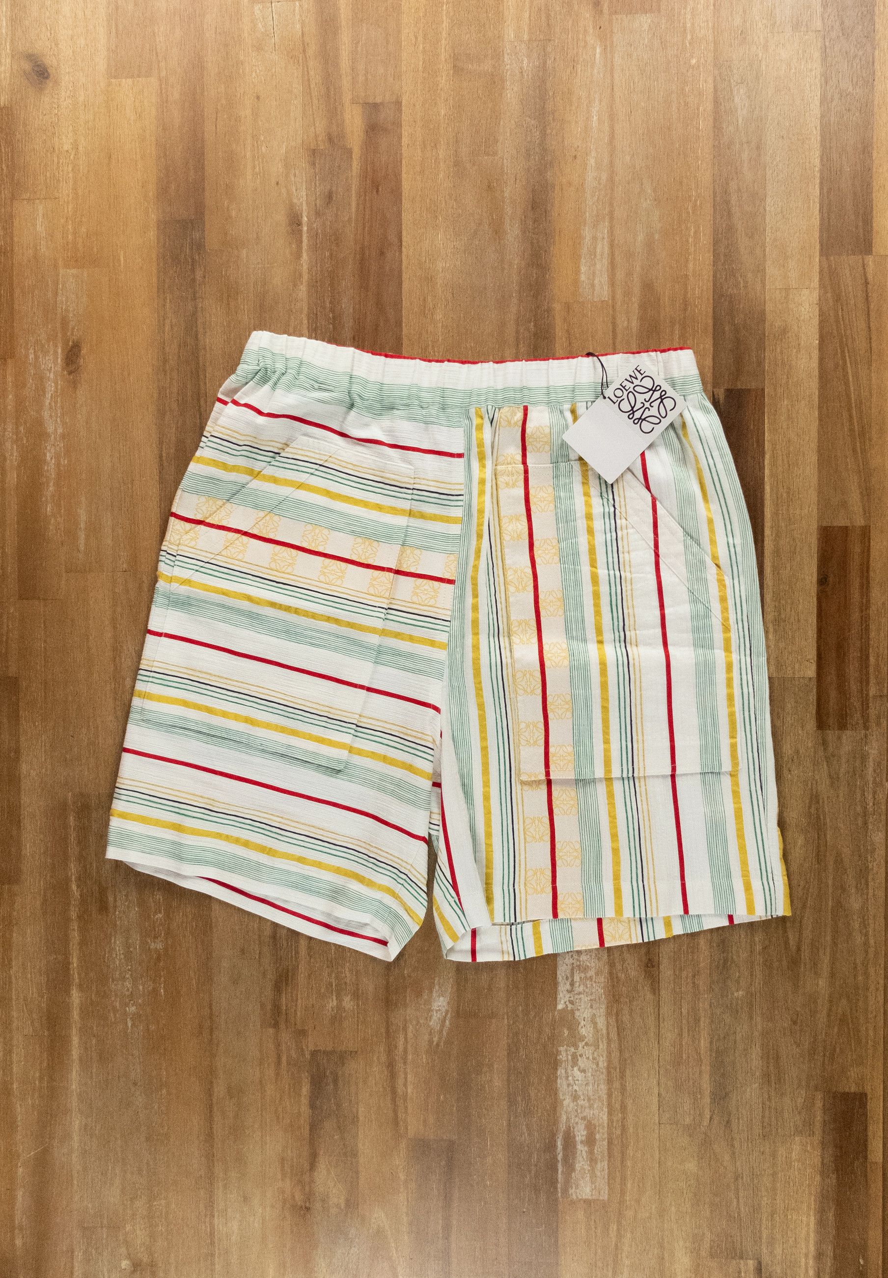 Loewe LOEWE x PAULA'S IBIZA stripe workwear cotton linen shorts Size 30" / US 8 / IT 44 - 6 Thumbnail