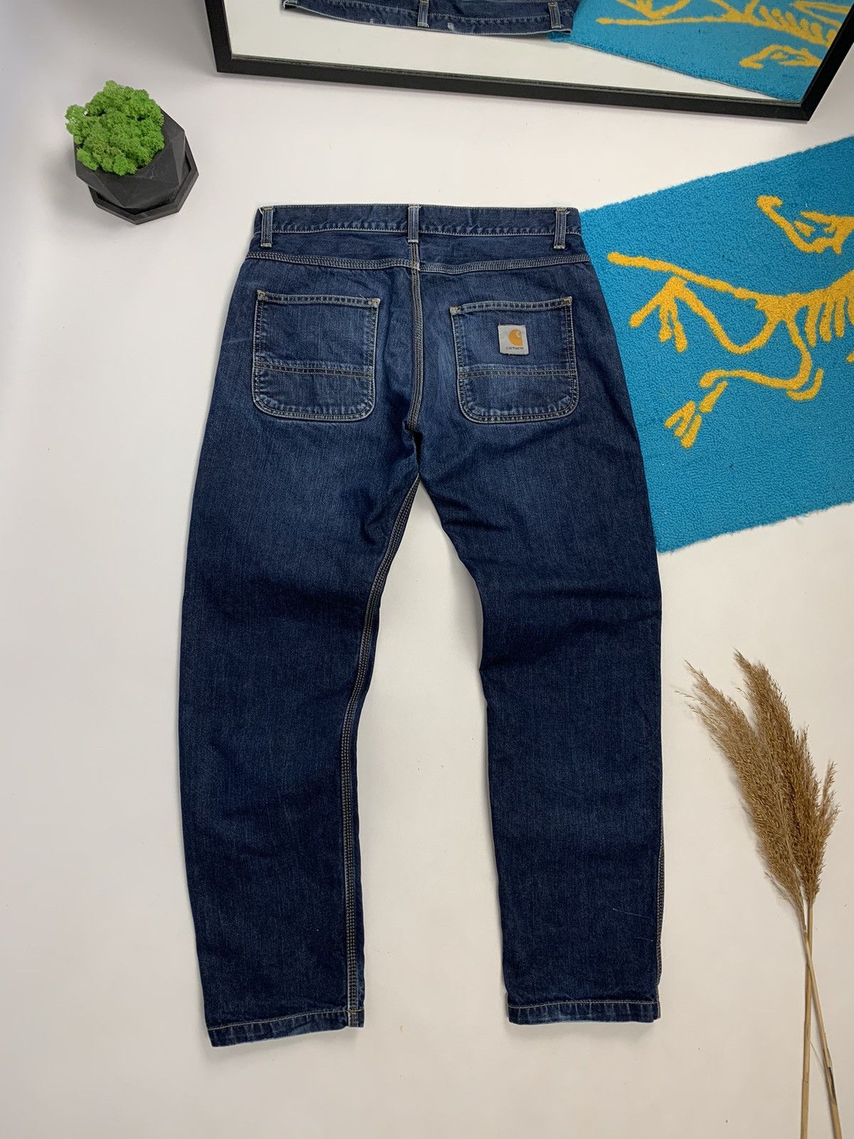 Carhartt × Vintage Vintage Carhartt Skill Denim Distressed Pant Size US 32 / EU 48 - 1 Thumbnail