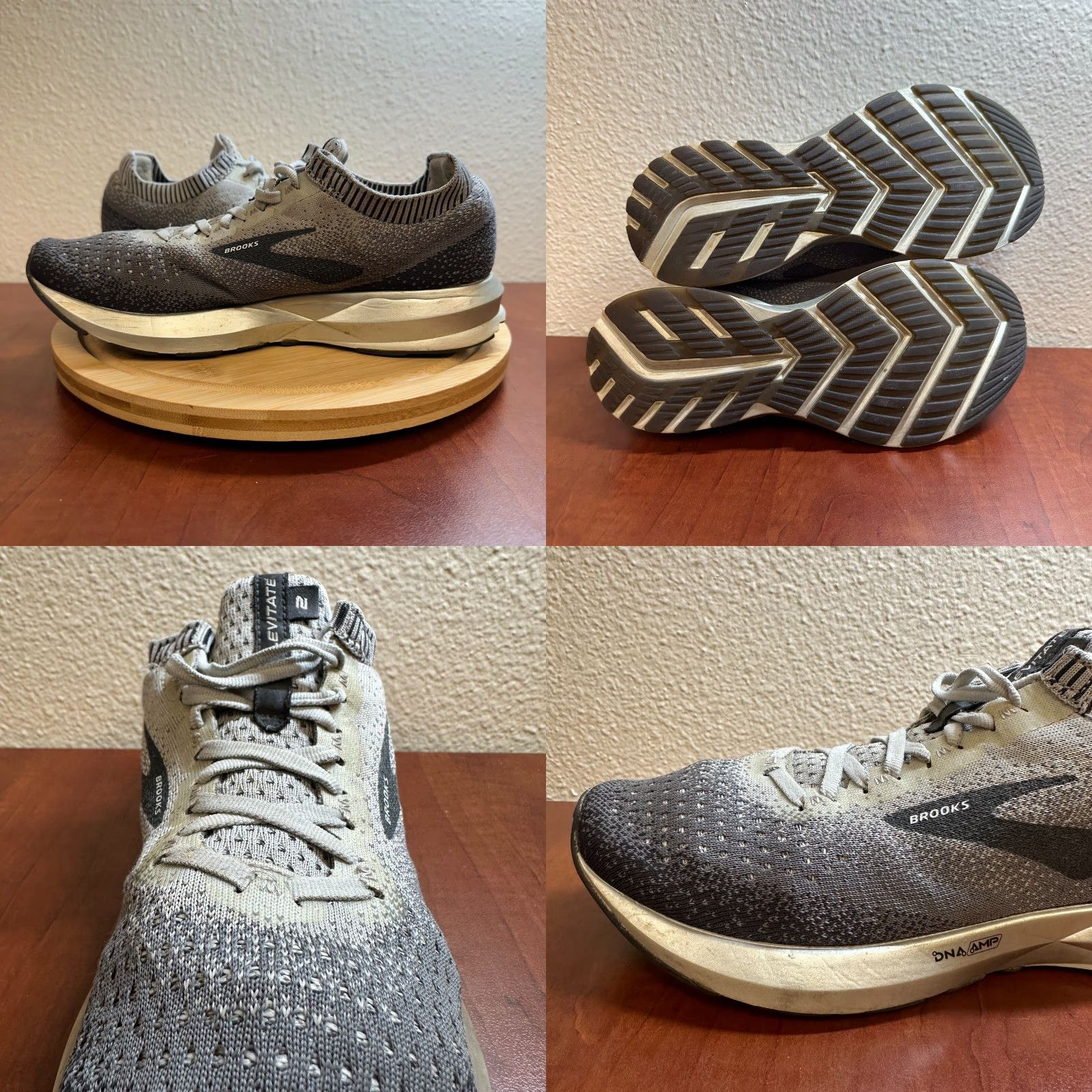 Brooks Brooks Levitate 2 Shoes Womens 9.5 Grey Lace Up Low Top Running Sneakers Size M / US 6-8 / IT 42-44 - 8 Thumbnail
