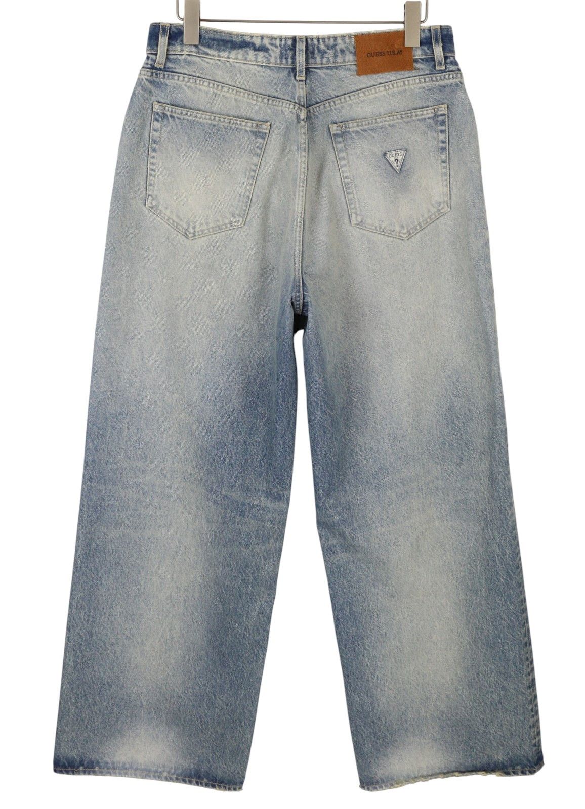 Guess W33 Blue Whiskers Relaxed Button Fly Denim 87826 Size US 33 - 2 Thumbnail