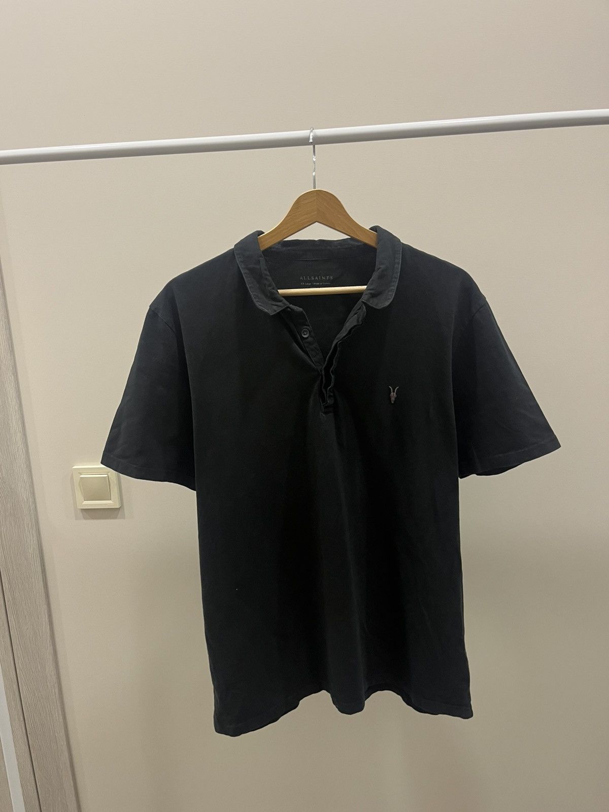 Allsaints Vintage Allsaints Reform Polo T-Shirt Cotton Black size XL Size US XL / EU 56 / 4 - 1 Thumbnail