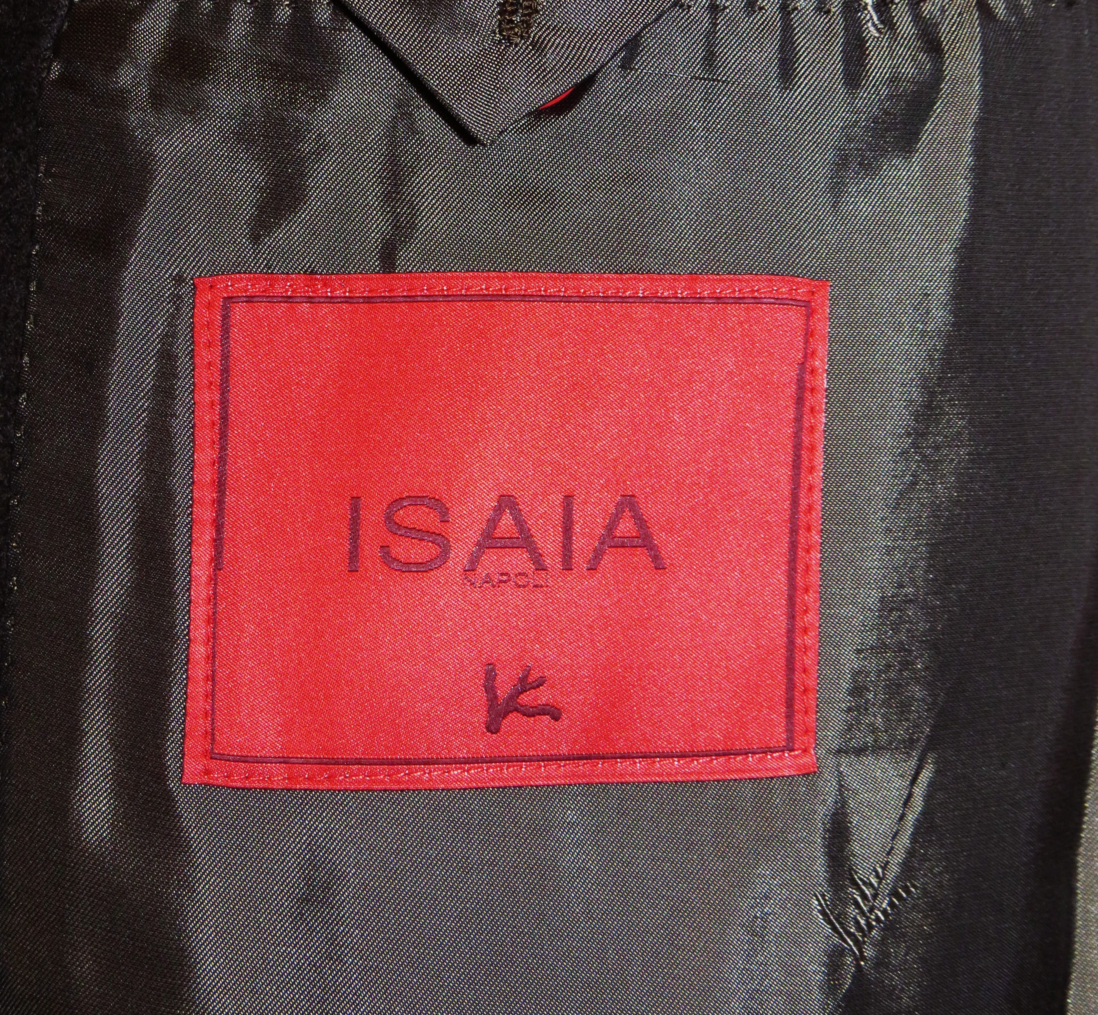 Isaia Base S Super 170 Brown Flannel Striped Two Button Suit 42R Size 42R - 19 Thumbnail