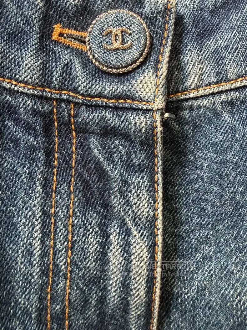 Chanel Chanel Autumn and winter love embroidery graffiti blue str Size 25" / US 0 / IT 36 - 3 Thumbnail