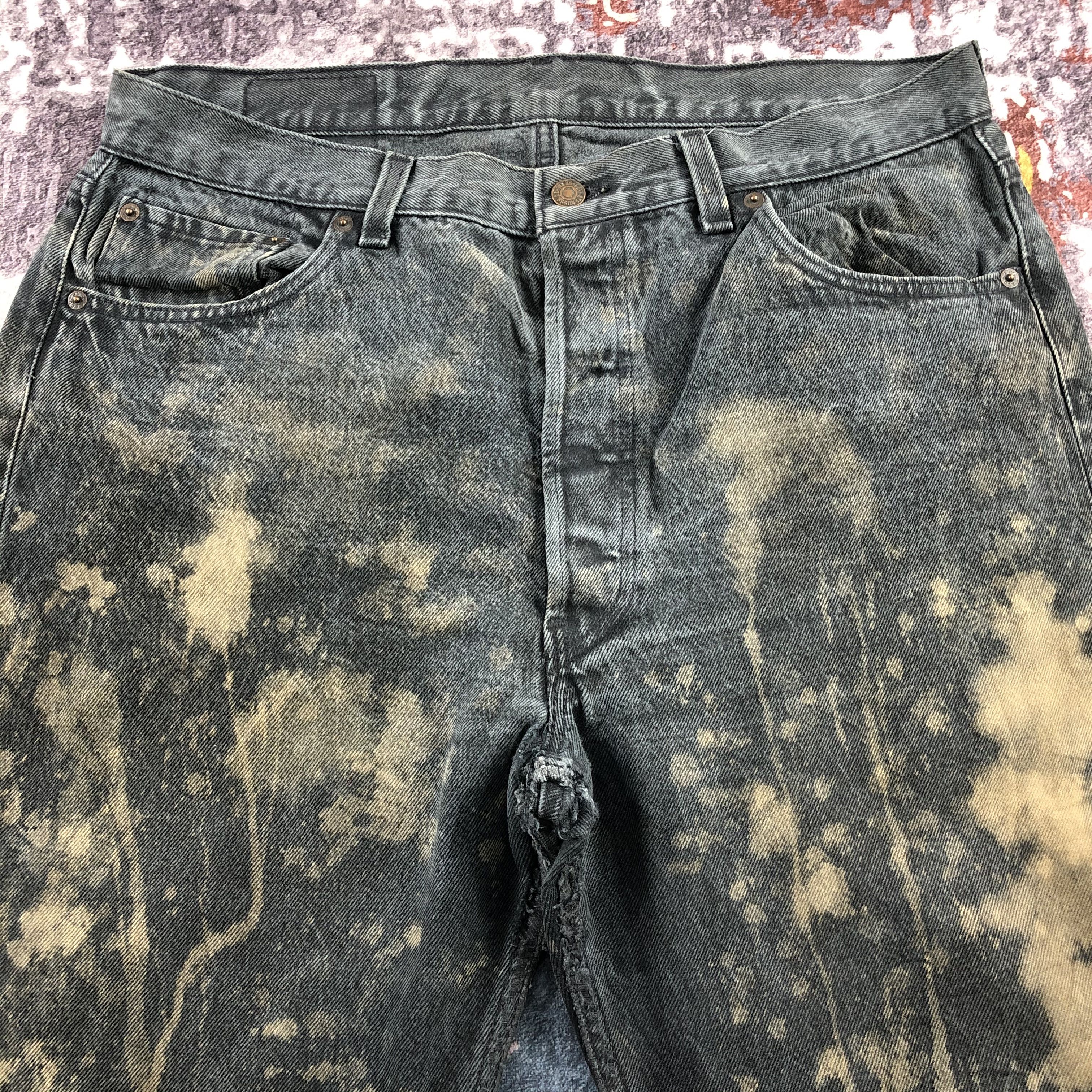 Levi's × Vintage Vintage 90s Levis 501 Faded Black Jeans-JM2432 Size US 36 / EU 52 - 3 Thumbnail