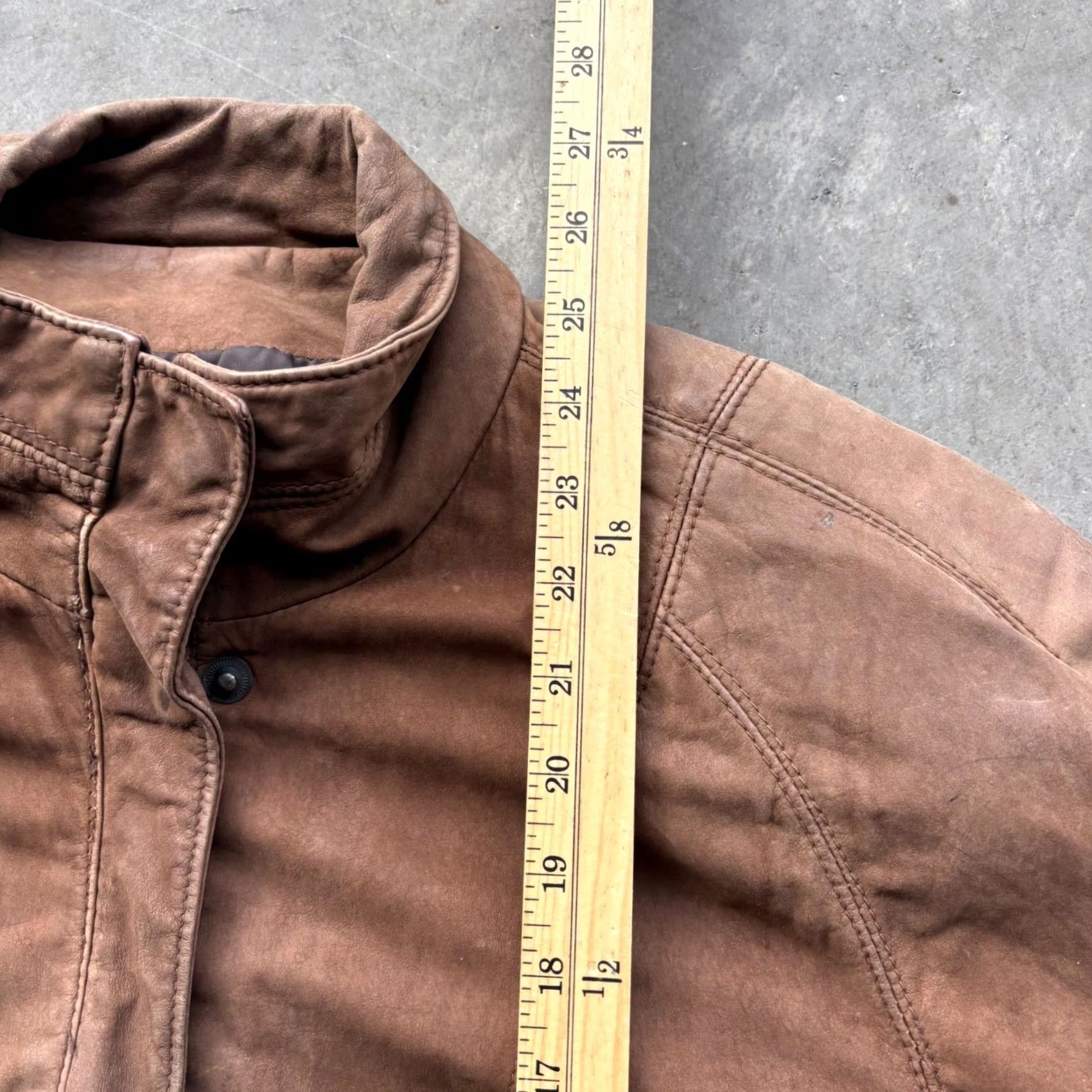 Vintage VINTAGE Comint Brown Leather Bomber Jacket Mens L Size US L / EU 52-54 / 3 - 4 Thumbnail