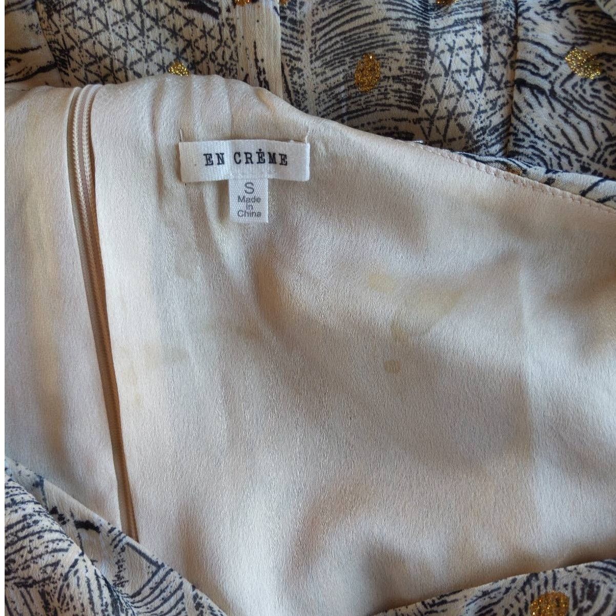 Other En Créme Romantic Mini Blush Gold Glitter Satin Dress Small Size S / US 4 / IT 40 - 7 Thumbnail
