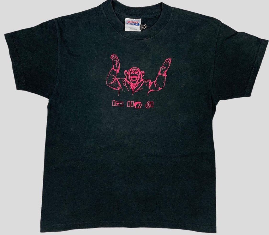 Vintage Vintage 90s Y2K Neon Pink Ape Monkey Size US S / EU 44-46 / 1 - 1 Thumbnail