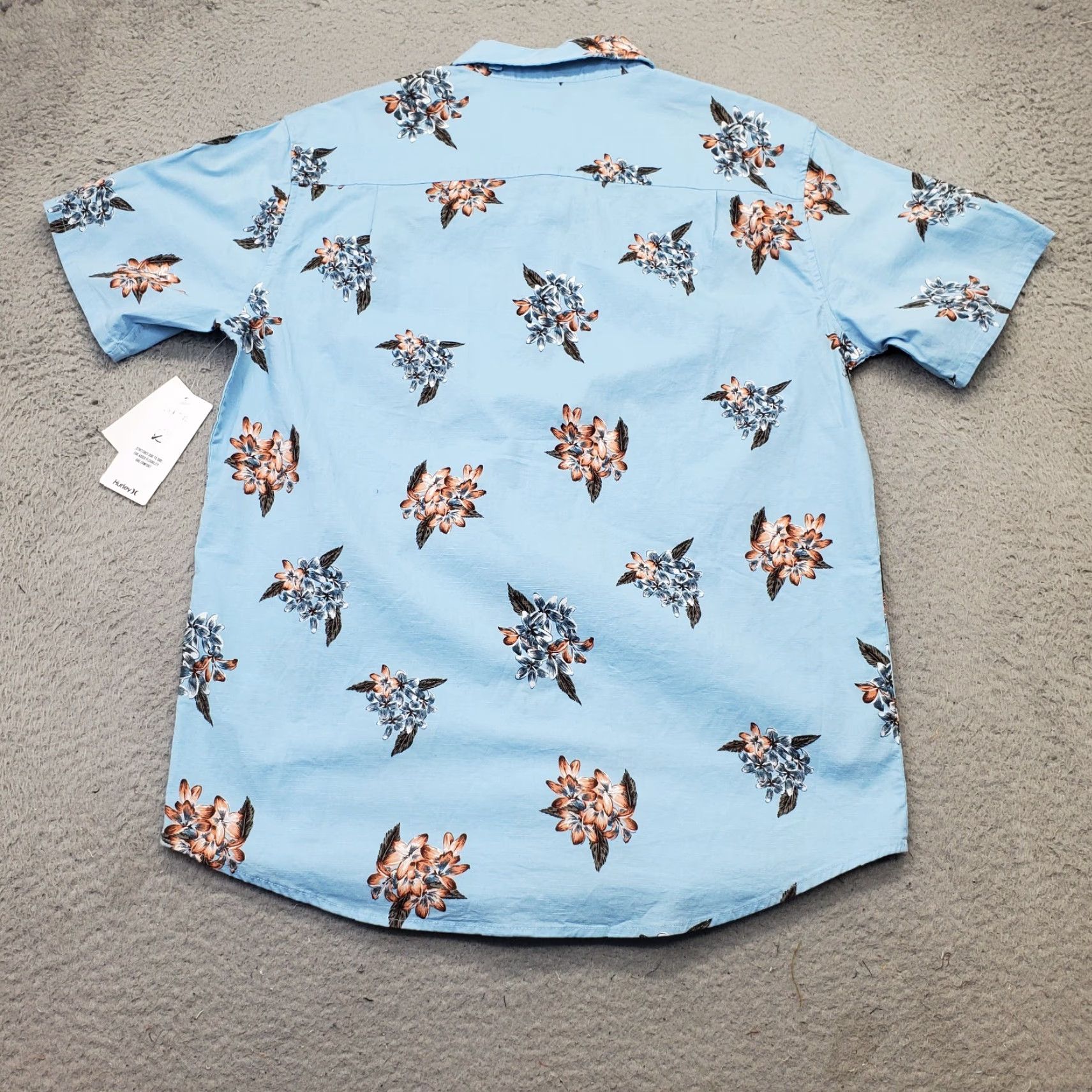 Hurley Hurley Shirt Men M Blue Floral OAO Lido Stretch Classic Button Up HSP25MMVS01865 Size US M / EU 48-50 / 2 - 2 Thumbnail