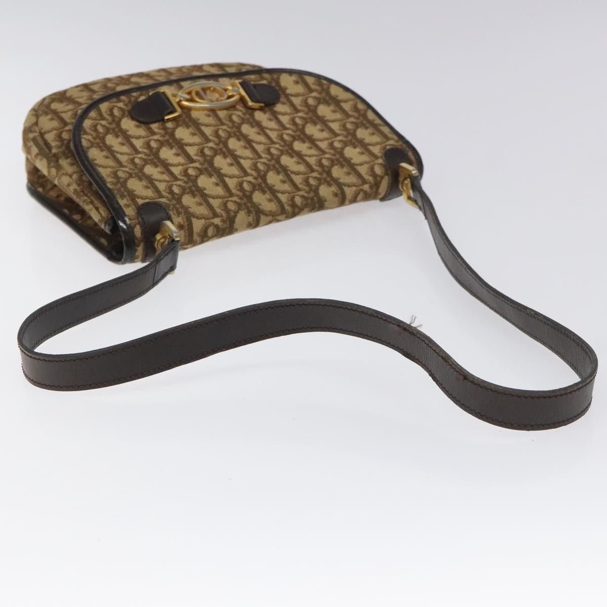 Dior DIOR Trotter Canvas Shoulder Bag Brown Gold Size ONE SIZE - 7 Thumbnail