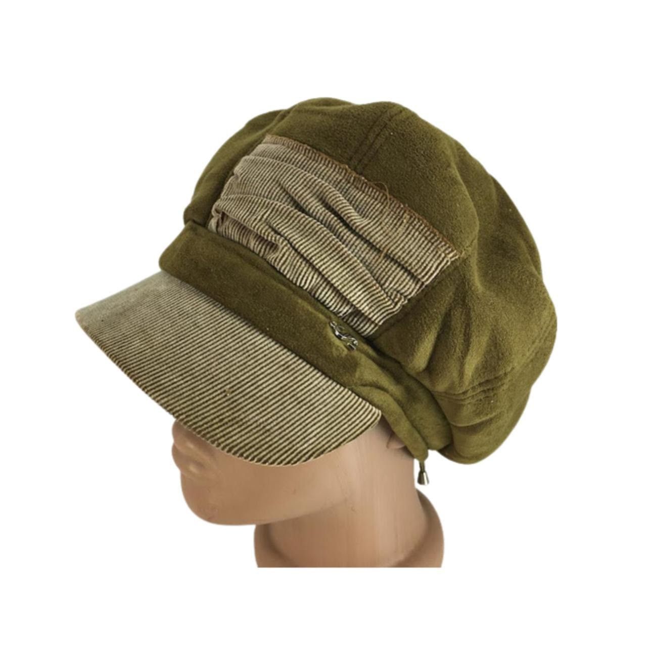 Vintage Corduroy newsboy (hat/cap) faux fur inside Size ONE SIZE - 1 Thumbnail