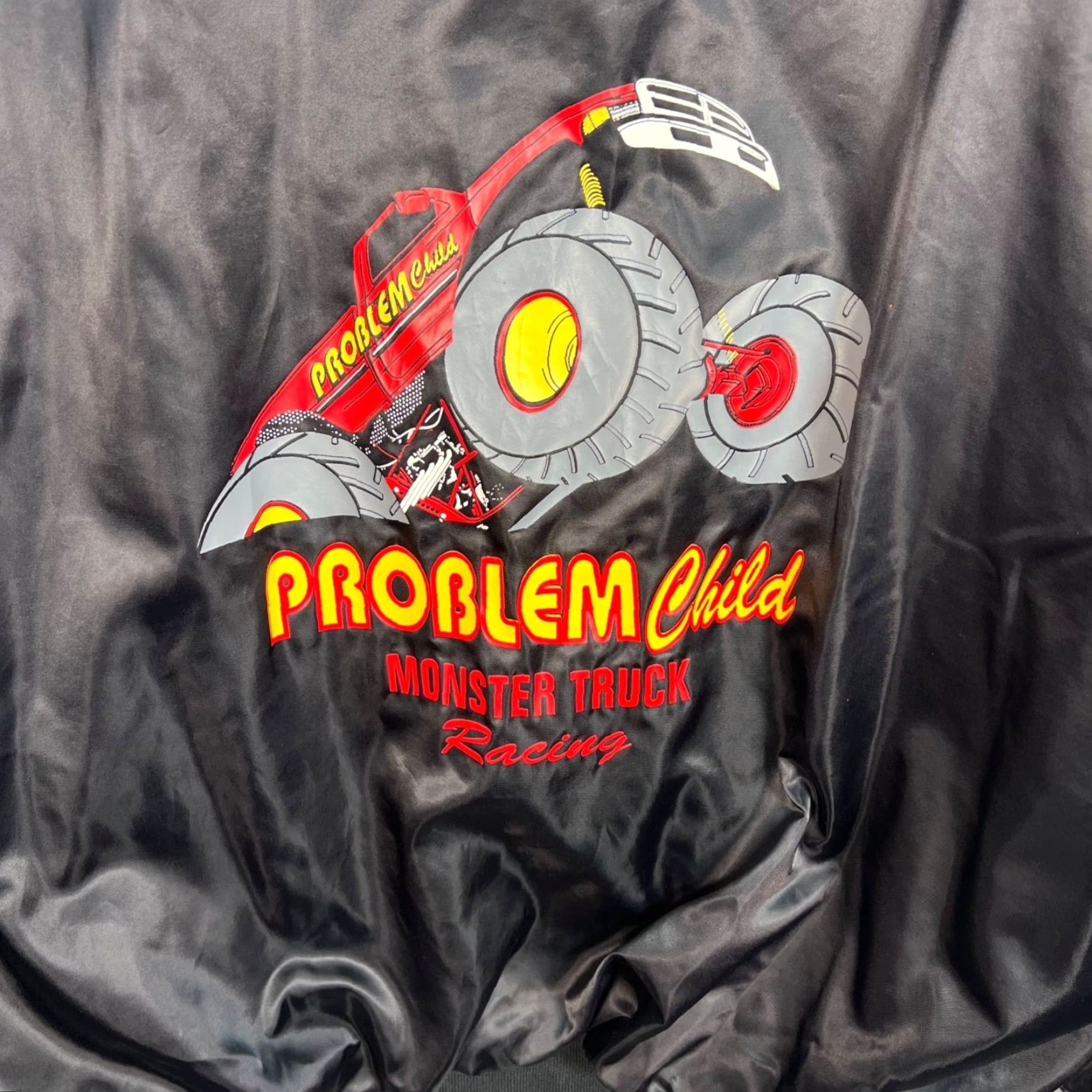 Vintage VINTAGE ASW Jackets Black Satin Varsity Jacket 3XL Mens Monster Truck Racing Size US XXL / EU 58 / 5 - 7 Thumbnail