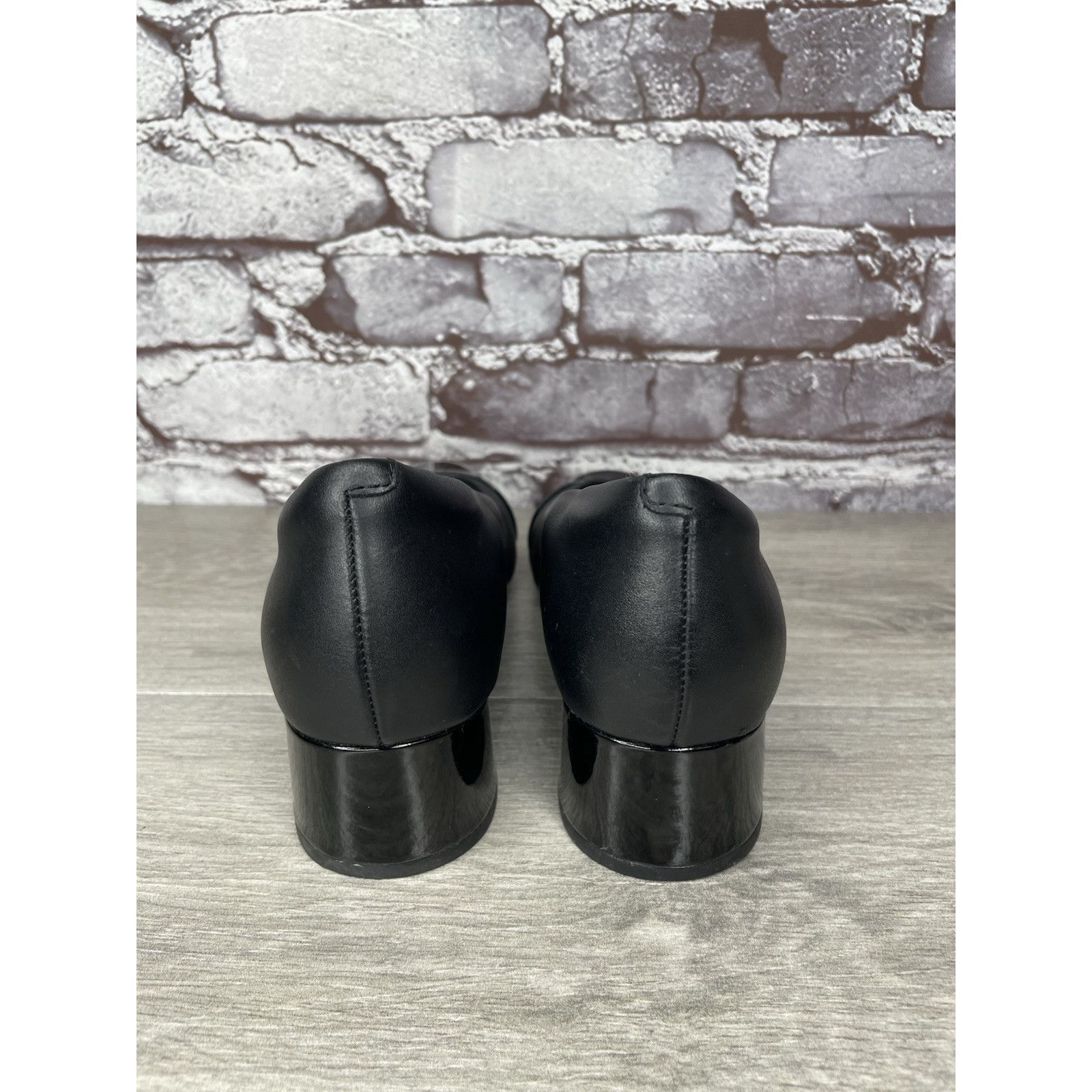 Clarks Clarks Marilyn Black Leather Patent Cap Toe Pump Heels Shoes Size US 8 / IT 38 - 4 Thumbnail
