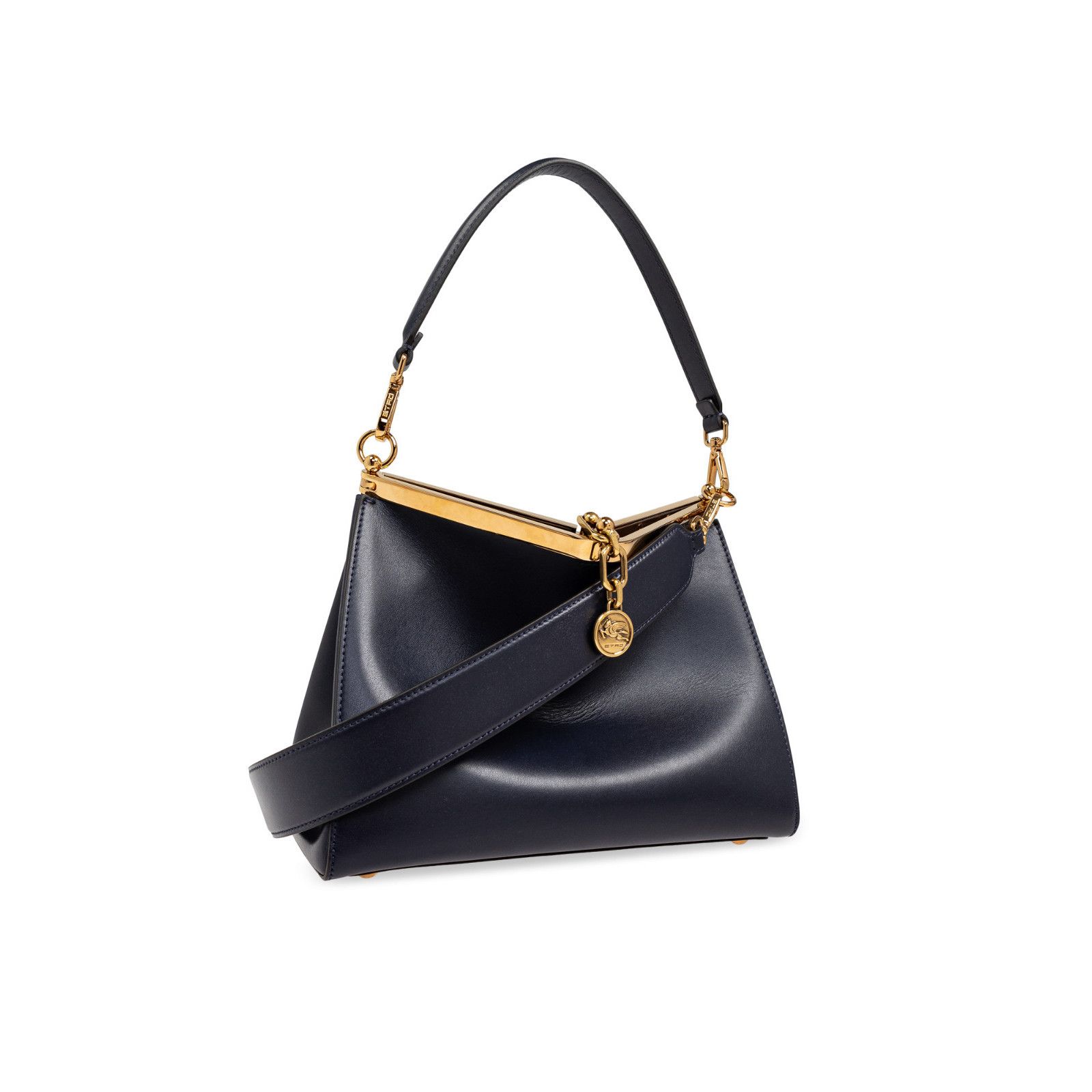 Etro ETRO Vela Medium Navy Blue Leather Shoulder Bag New And Auth Size ONE SIZE - 3 Thumbnail