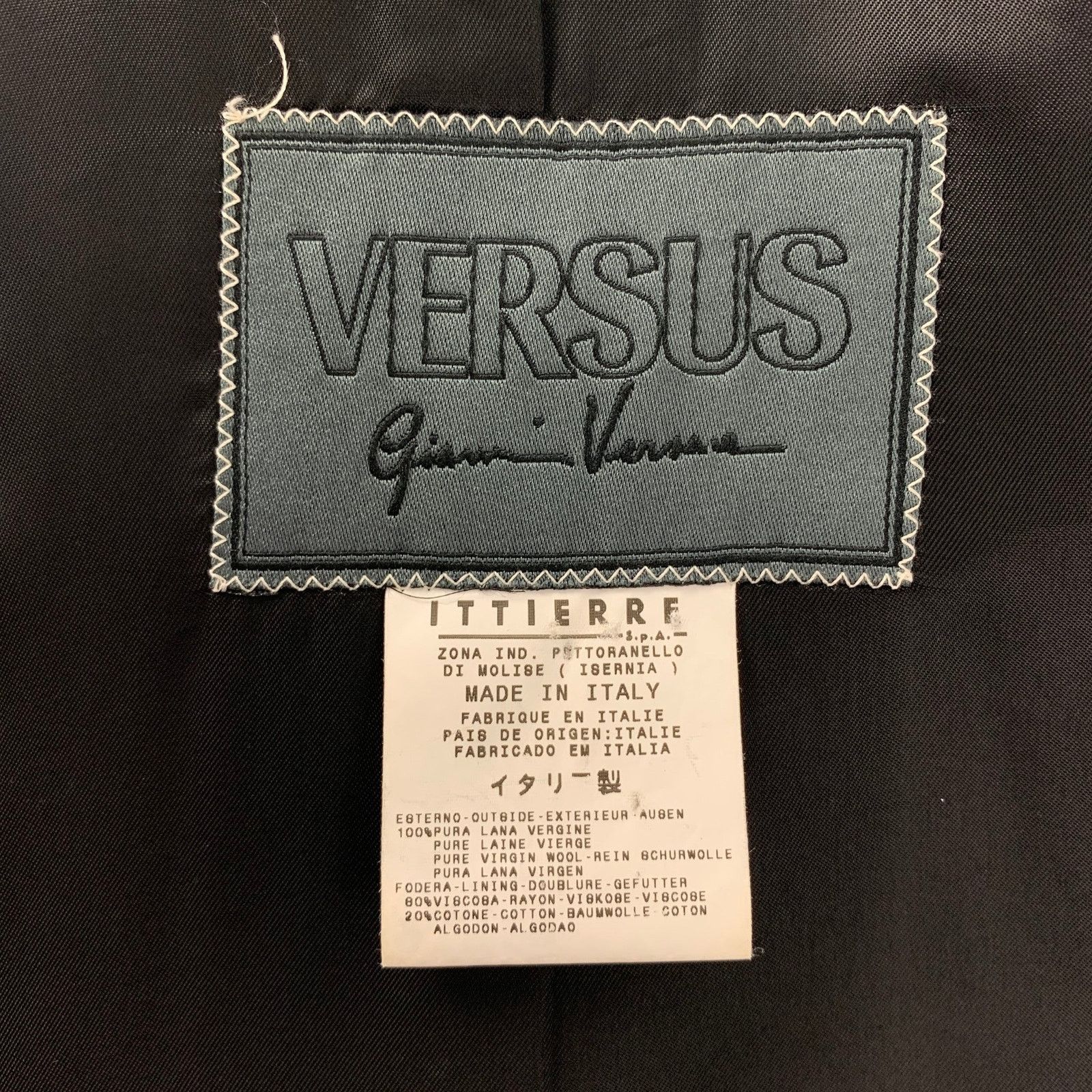Versace Vintage Size 34 Regular Gray Virgin Wool Sport Coat Size 34R - 6 Thumbnail