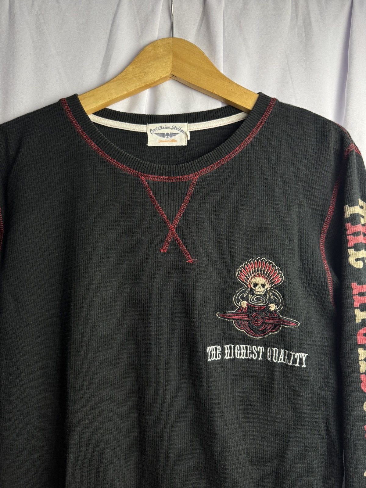 If Six Was Nine × Japanese Brand × Le Grande Bleu (L.G.B.) Japanese Skulls Cooldrivestriker Long Sleeve Size US M / EU 48-50 / 2 - 4 Thumbnail