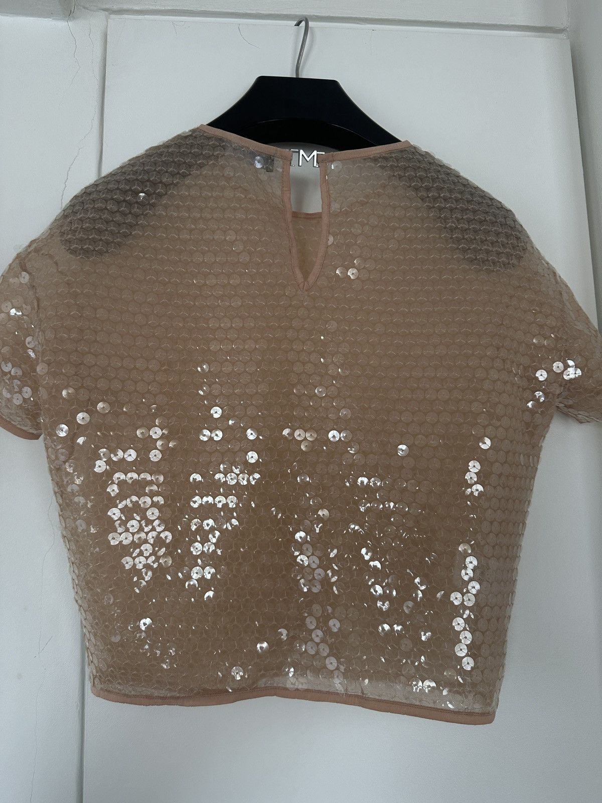 Mugler Mugler Paris tan shiny sequin crop top Size M / US 6-8 / IT 42-44 - 7 Thumbnail