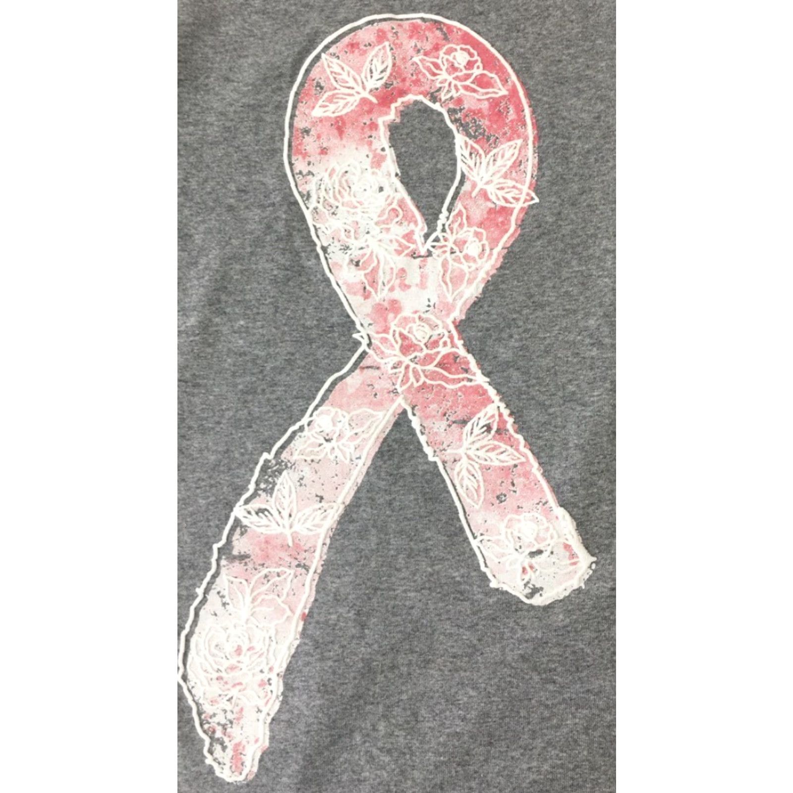 Olive Live Breathe Fight Tank Top Womens S Gray Heathered Pink Ribbon Graphic New Size S / US 4 / IT 40 - 2 Thumbnail
