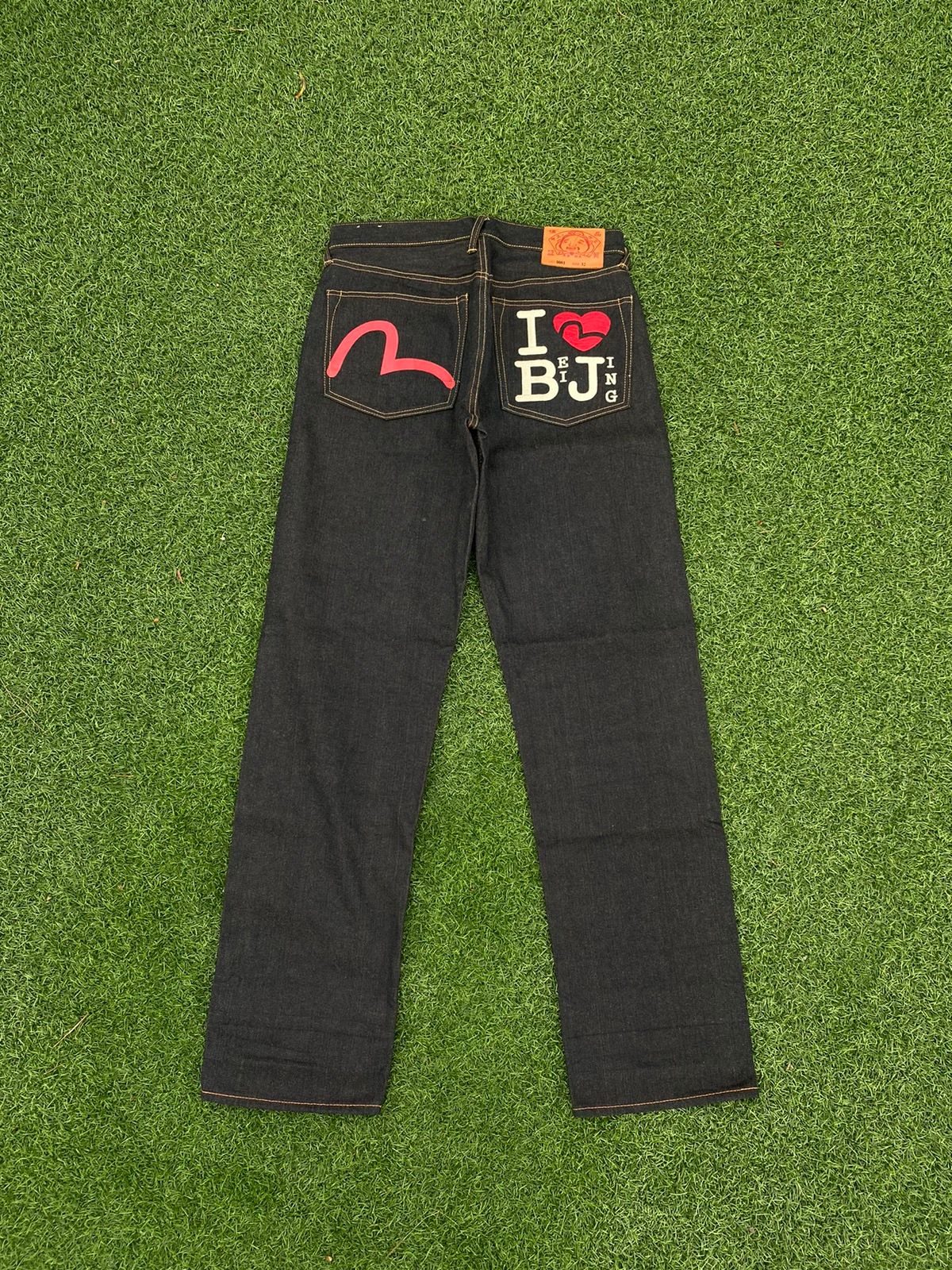 Pre-owned Evisu Selvedge Jeans Edition Beijing With Embroidered Loggo In Denim