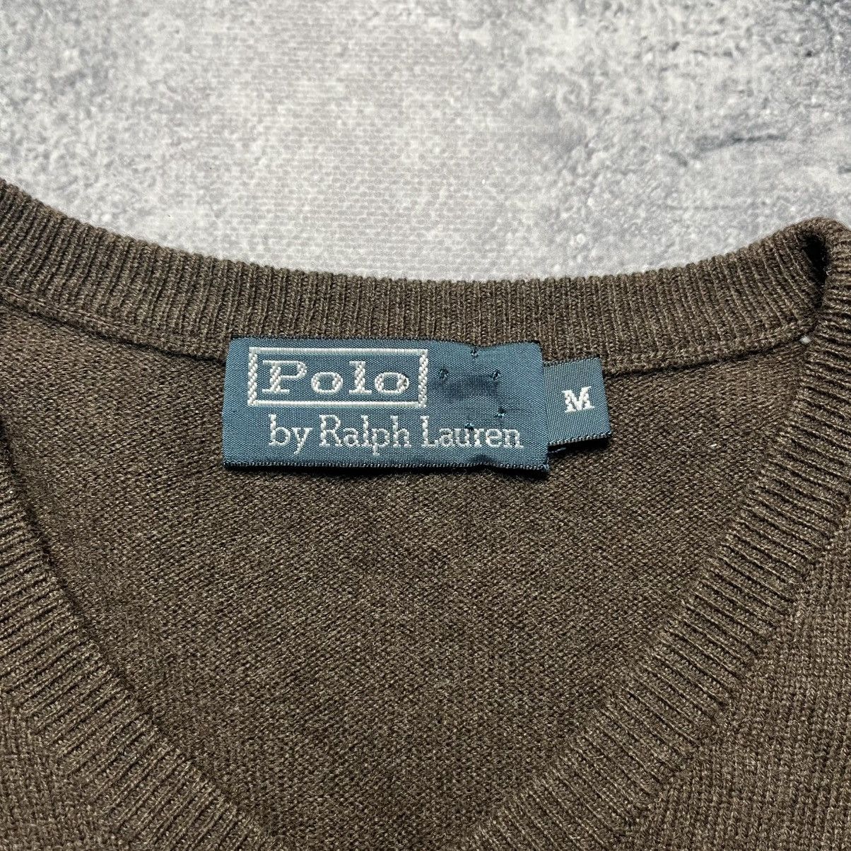 Polo Ralph Lauren Vintage Polo Ralph Lauren Brown Wool Sweater V-Neck Y2K Size US M / EU 48-50 / 2 - 5 Thumbnail