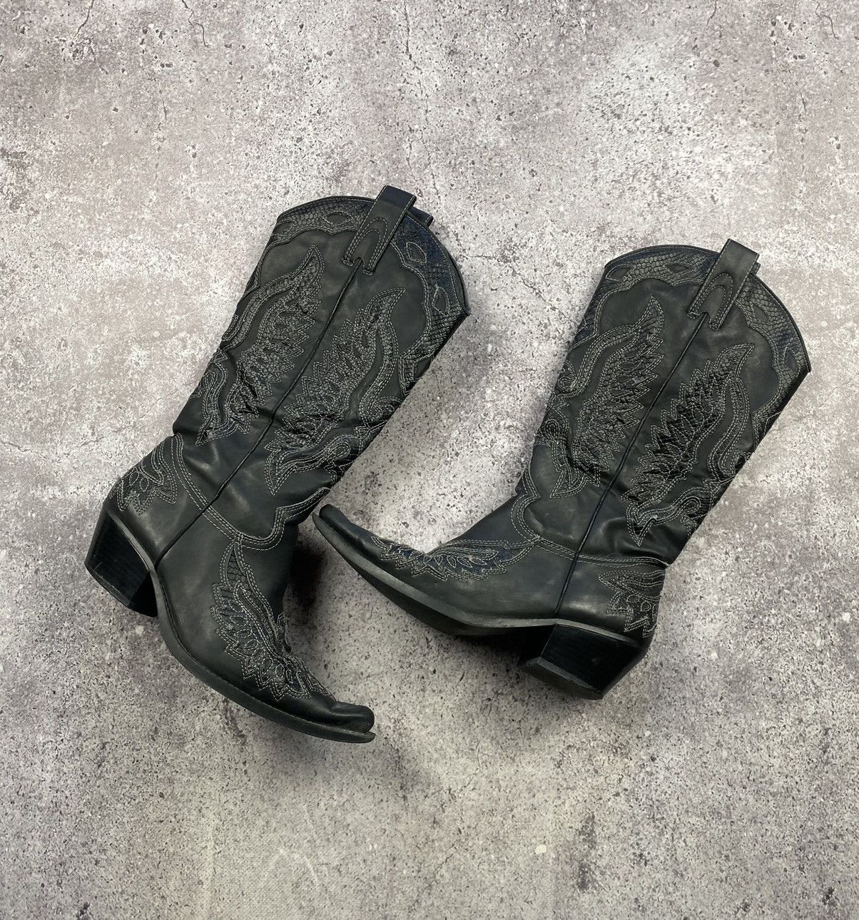 Other Vintage Cowboy Western Boots Y2K Heels Avant garde Size US 8 / IT 38 - 2 Thumbnail