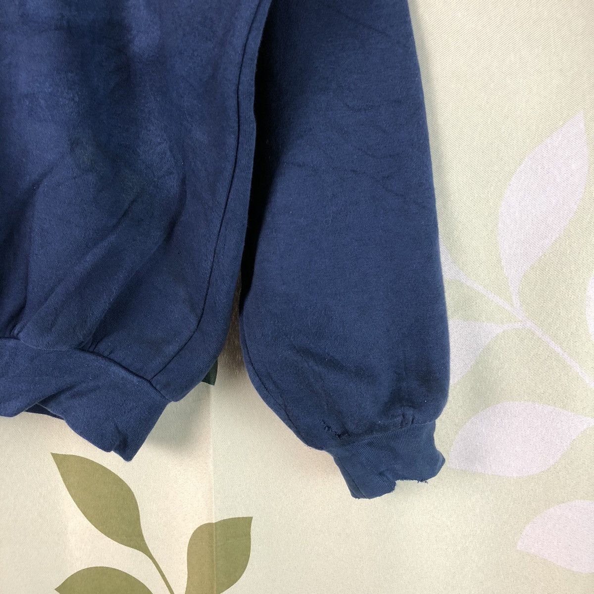 Japanese Brand × Vintage Elle Paris vintage distressed ripped Dark Blue Hoodie #7453 Size US M / EU 48-50 / 2 - 5 Thumbnail