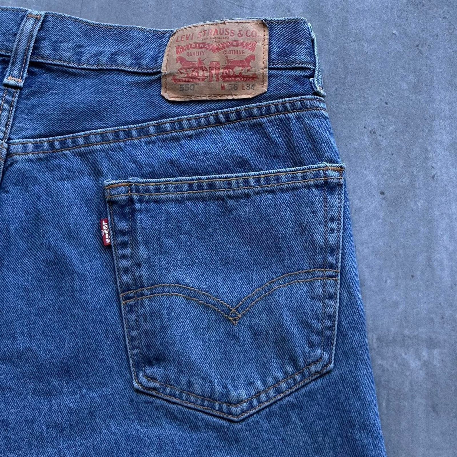Levi's × Levi's Vintage Clothing × Vintage Vintage Y2K Levi’s 550 Relaxed Fit Grunge Opium Denim Jeans Size US 36 / EU 52 - 3 Thumbnail