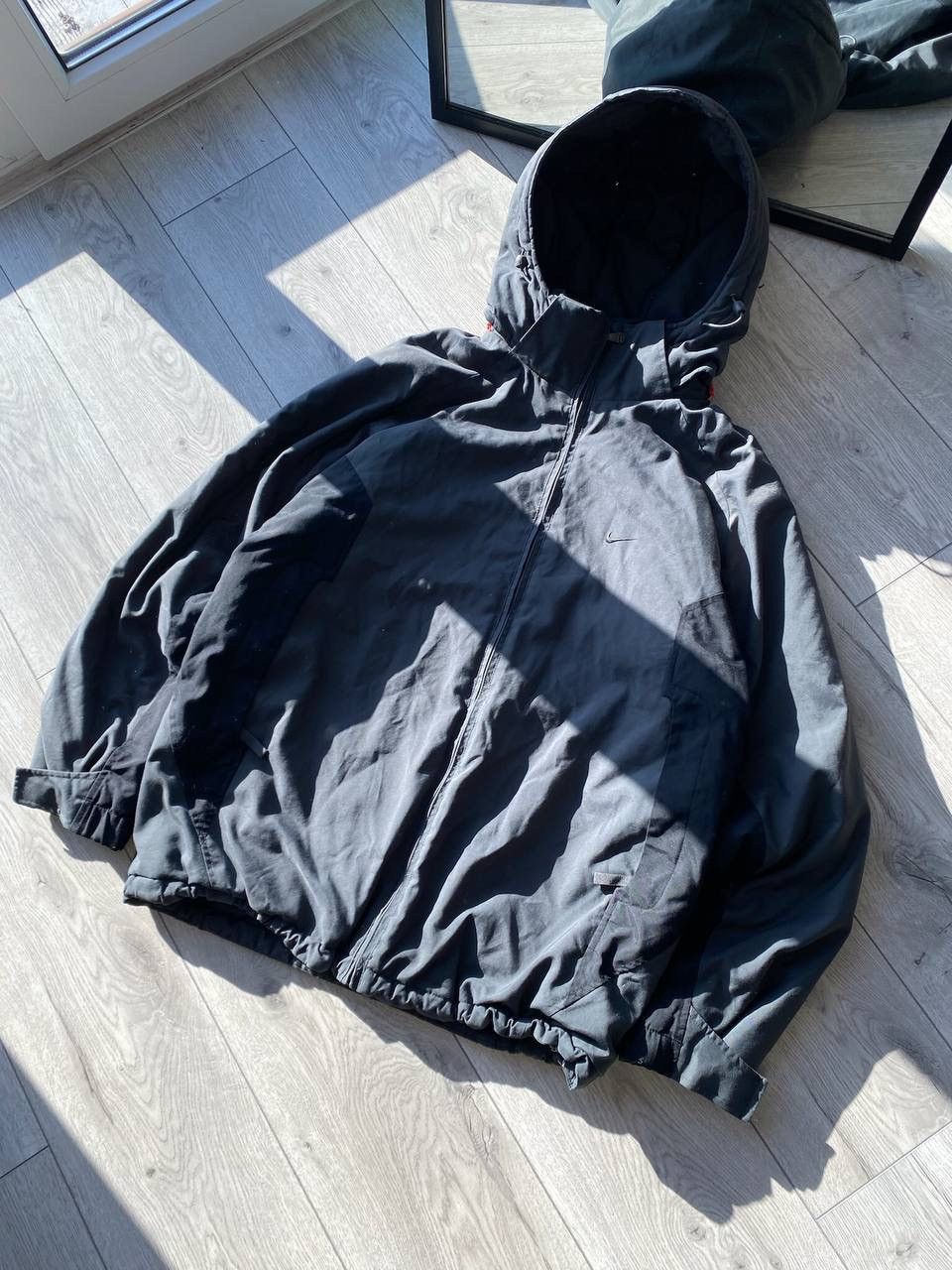 Nike × Vintage Vintage Nike Swoosh Black Down Jacket Y2K M Size US M / EU 48-50 / 2 - 3 Thumbnail