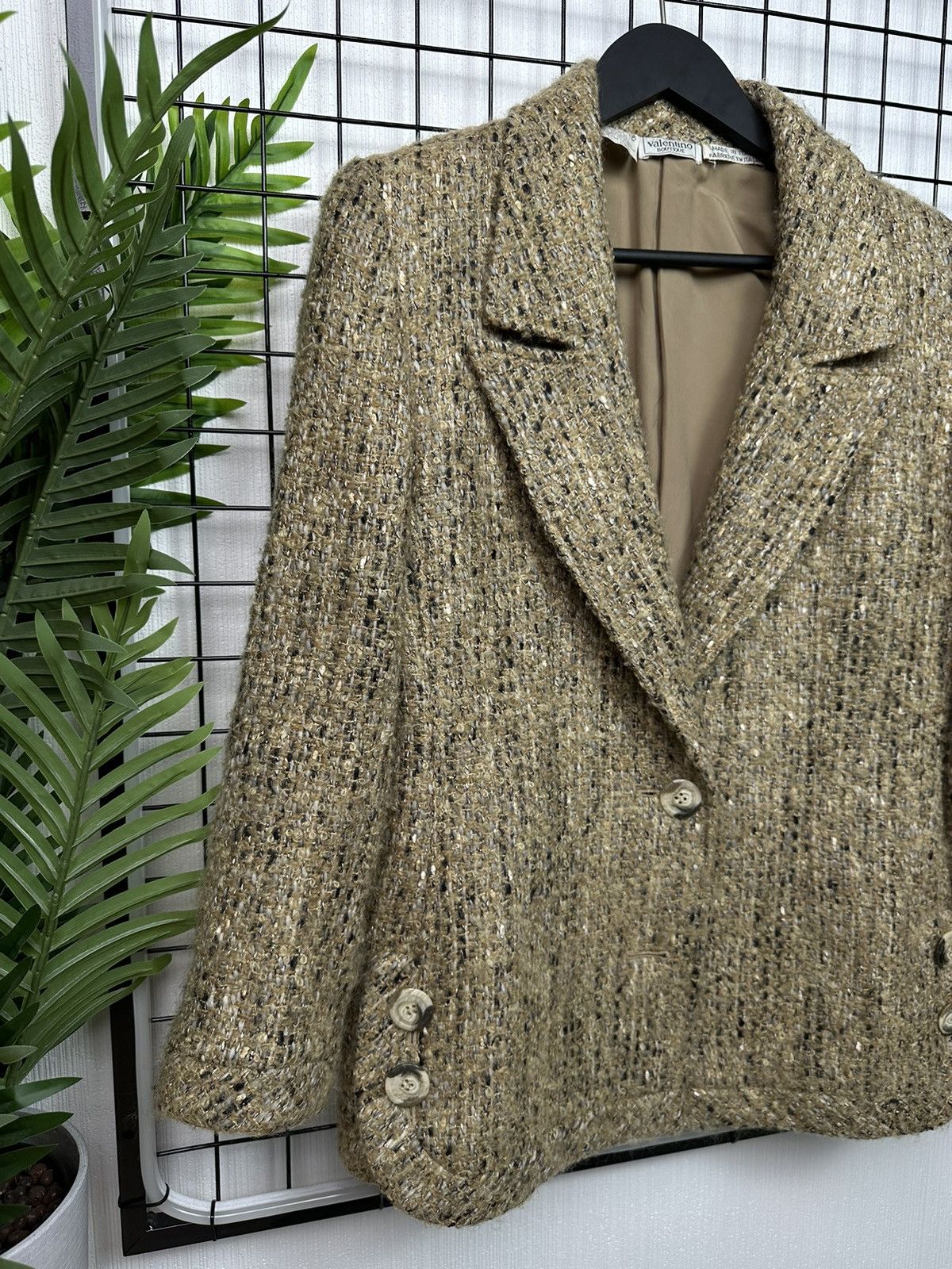 Giovanni Valentino × Valentino 🔥Rare Vintage Valentino Botique tweed Blazer Jacket Women 8 Size M / US 6-8 / IT 42-44 - 3 Thumbnail