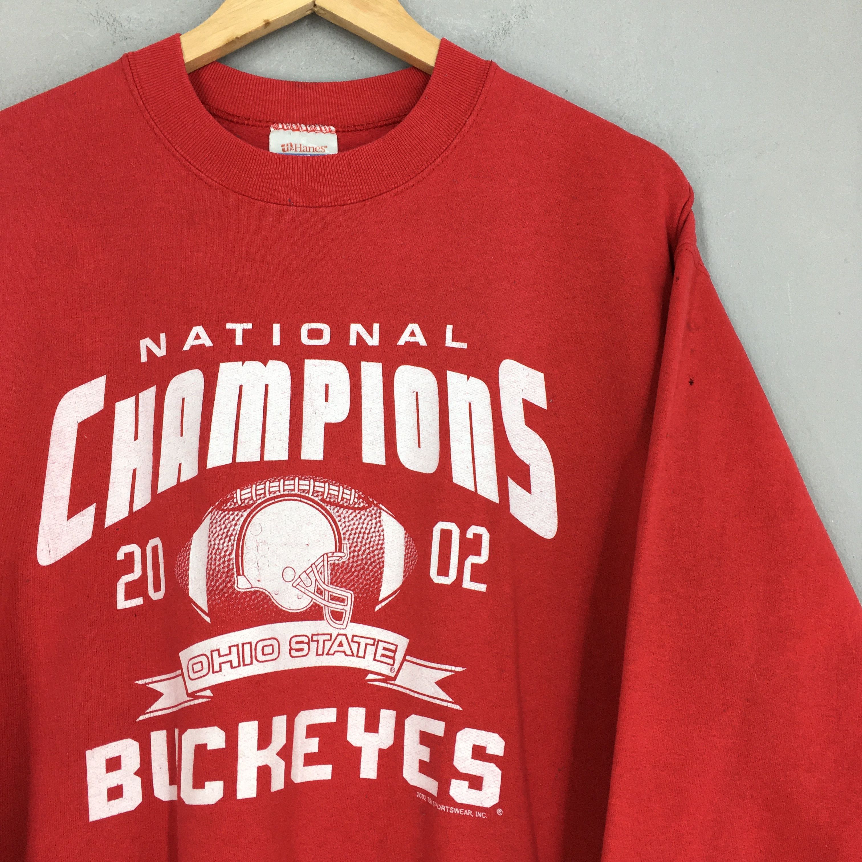 NCAA Vintage Y2K Ohio State Buckeyes Ncaa Red Sweatshirt Medium Size US M / EU 48-50 / 2 - 2 Thumbnail