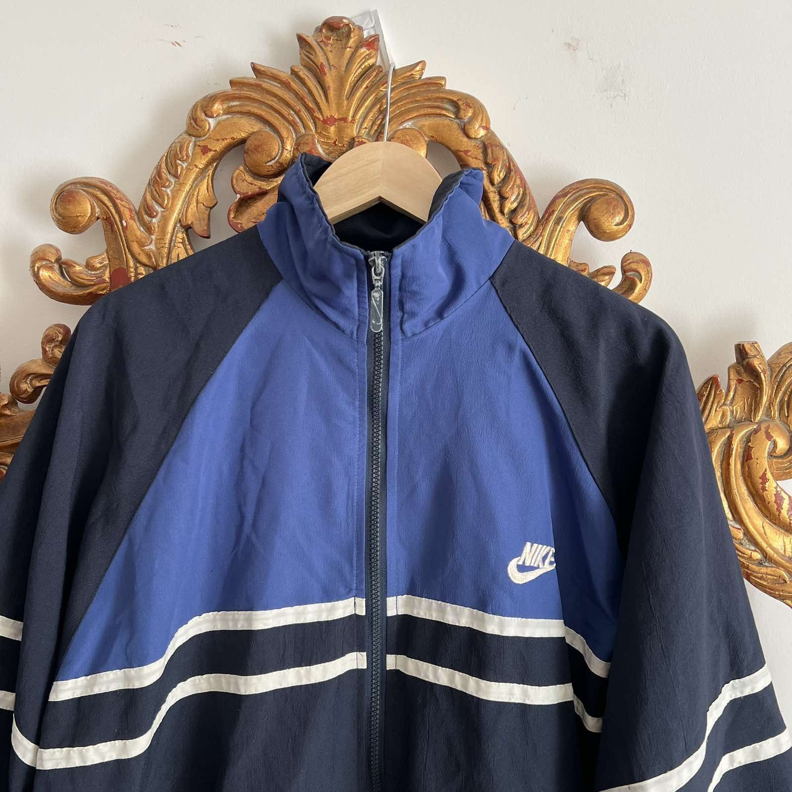 Nike × Vintage Vintage 90s Nike embroidered big swoosh split windbreaker Size US M / EU 48-50 / 2 - 3 Thumbnail