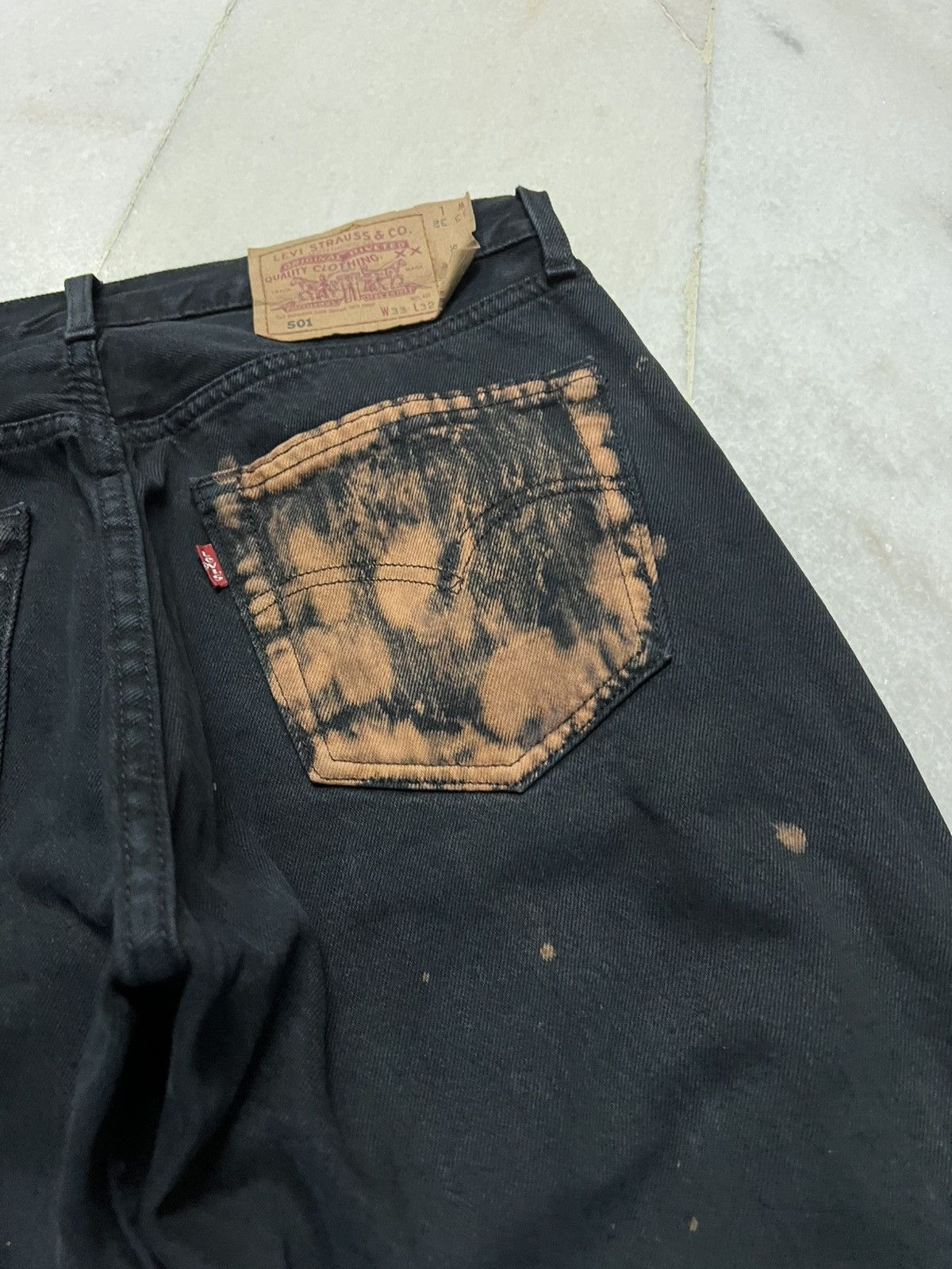 Levi's 💥Insane 90’s Levis 501 Distressed Black Jeans Size US 30 / EU 46 - 21 Thumbnail