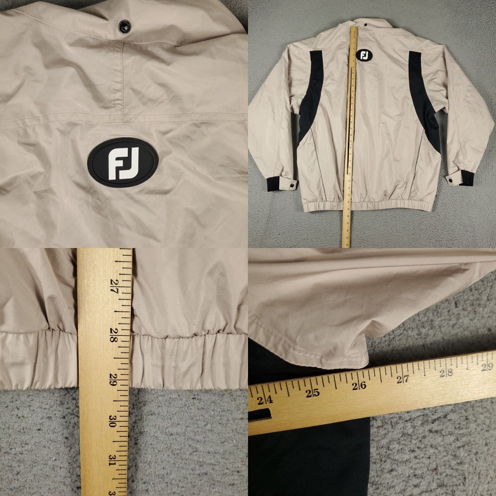 Footjoy FootJoy Jacket FJ Windbreaker Mens Size Large Beige Pockets 1/4 Zip Pullover Size US L / EU 52-54 / 3 - 8 Thumbnail
