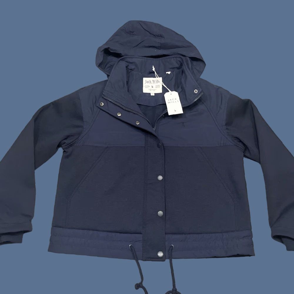 Jack Wills Jack Willis Jacket Womens 8 Navy Blue Hooded Ponte Zip Full Zip Pockets Windbreaker Casual Travel Regular Size 8 Womens Nautical College 90s? Size M / US 6-8 / IT 42-44 - 1 Thumbnail