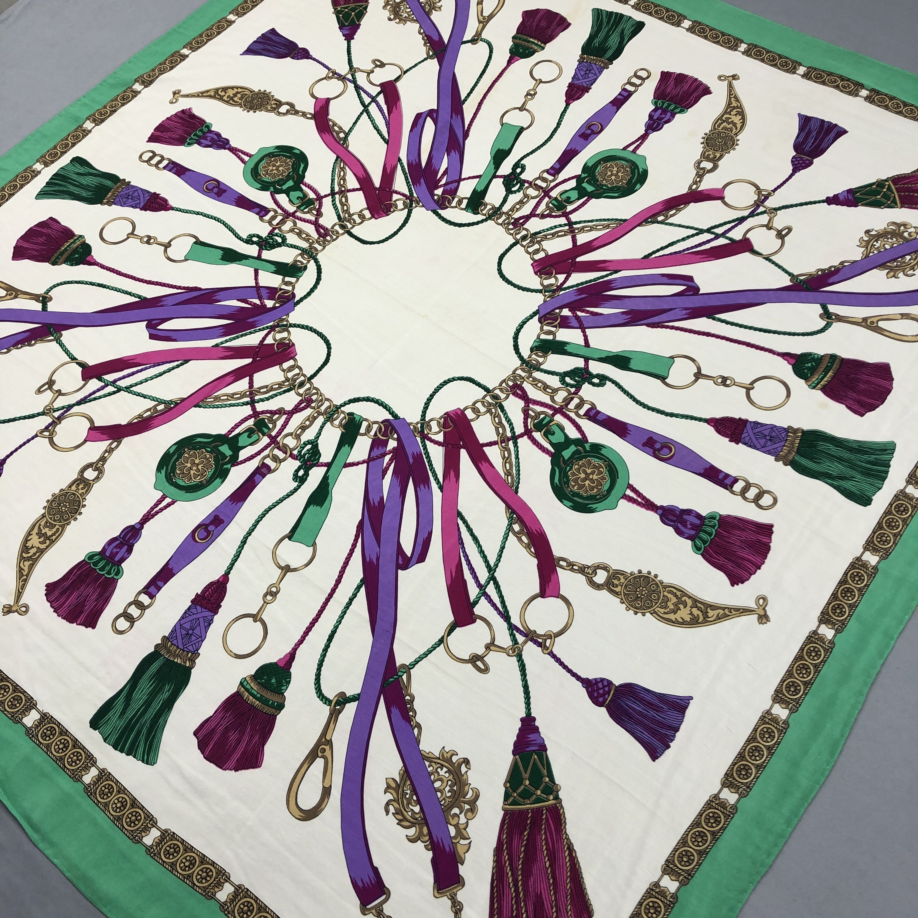 Other × Vintage Vintage Pola SILK Scarf Twill Stole Wraps Scarves Size ONE SIZE - 4 Thumbnail