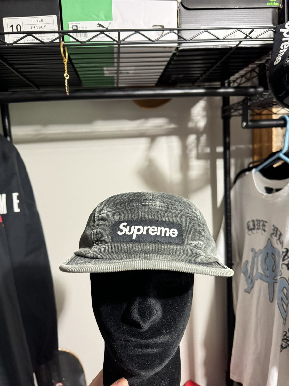 Supreme Supreme Corduroy Camp Cap Grey Size ONE SIZE - 2 Thumbnail