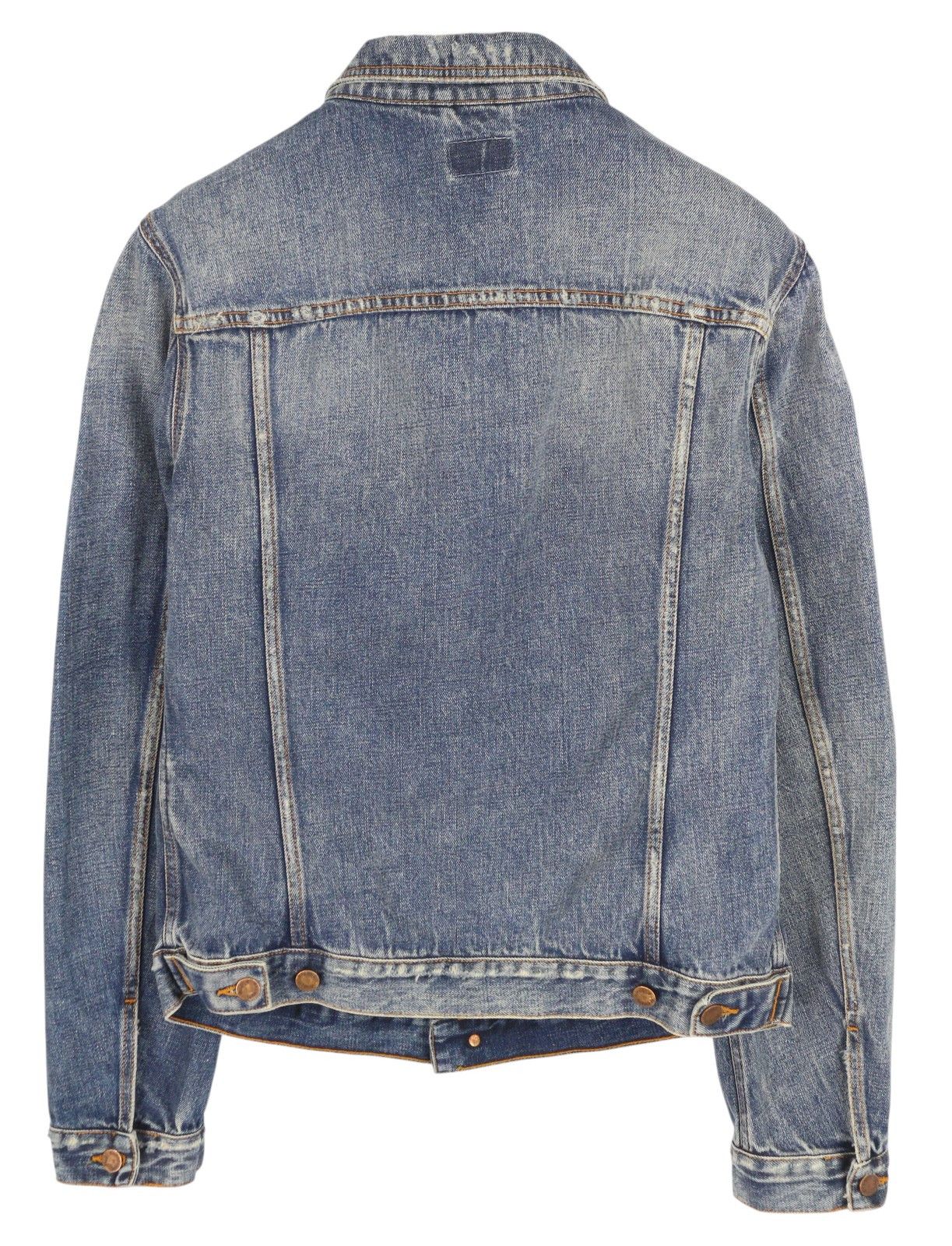 Nudie Jeans BILLY M Shimmering Indigo Distress Washed Jacket 83697 Size US M / EU 48-50 / 2 - 2 Thumbnail