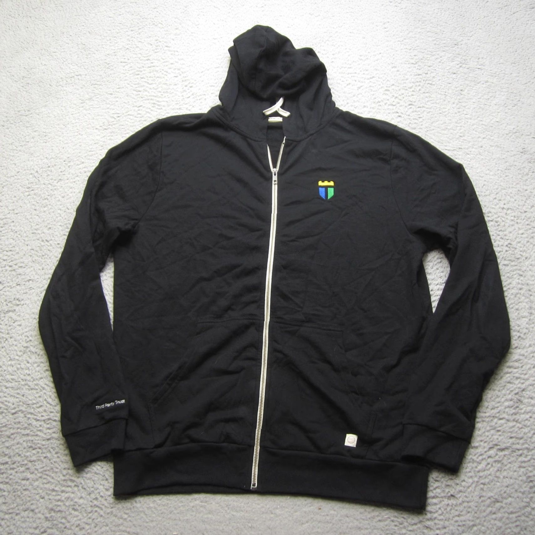 Marine Layer VINTAGE Marine Layer Hoodie Mens L Black Full Zip Third Party Trust Embroidered Logo Size US L / EU 52-54 / 3 - 2 Thumbnail