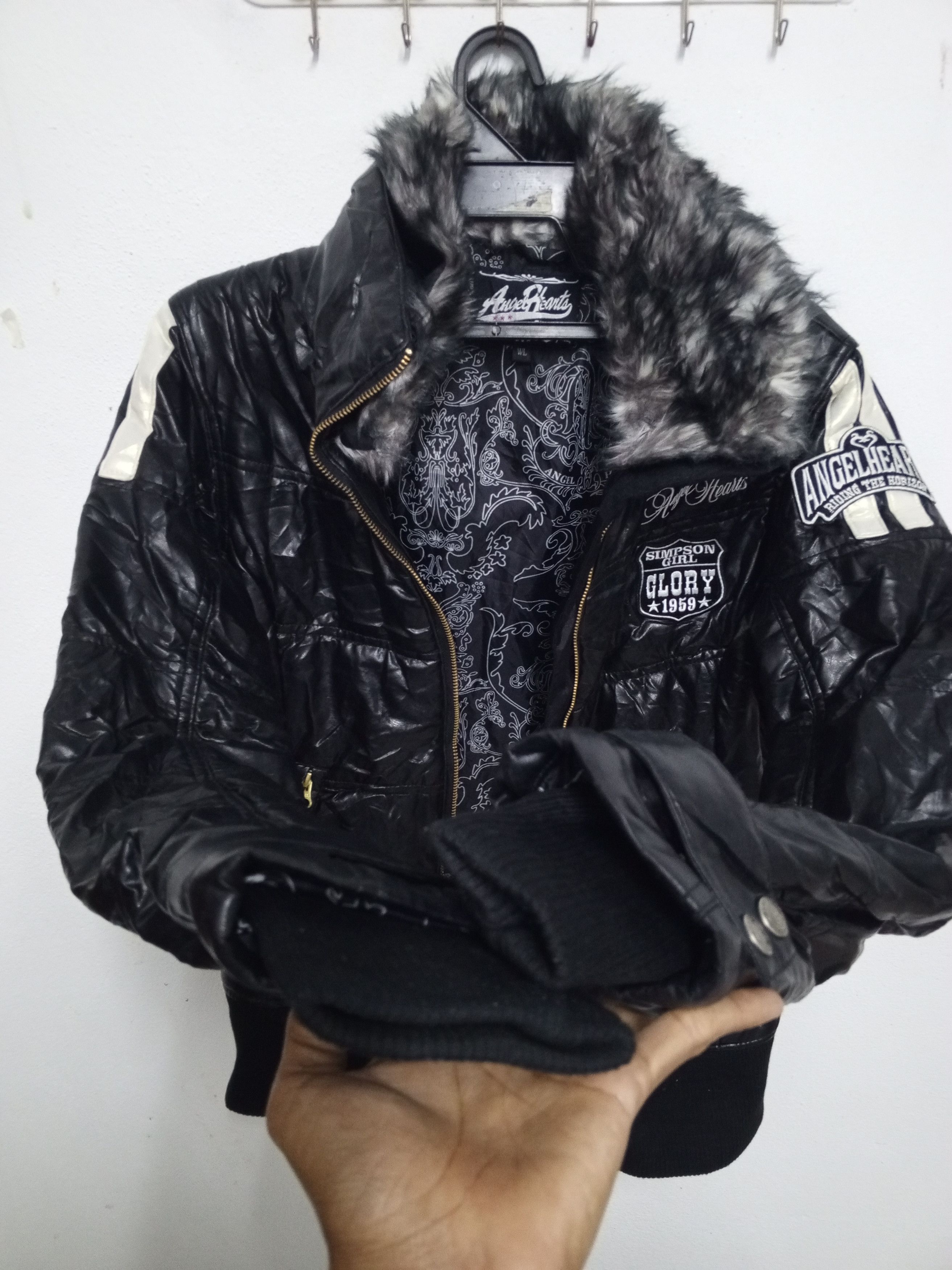 If Six Was Nine 🔥PUNK GIRL🔥 ANGEL HEARTS JACKET FULLBLACK Size M / US 6-8 / IT 42-44 - 9 Thumbnail