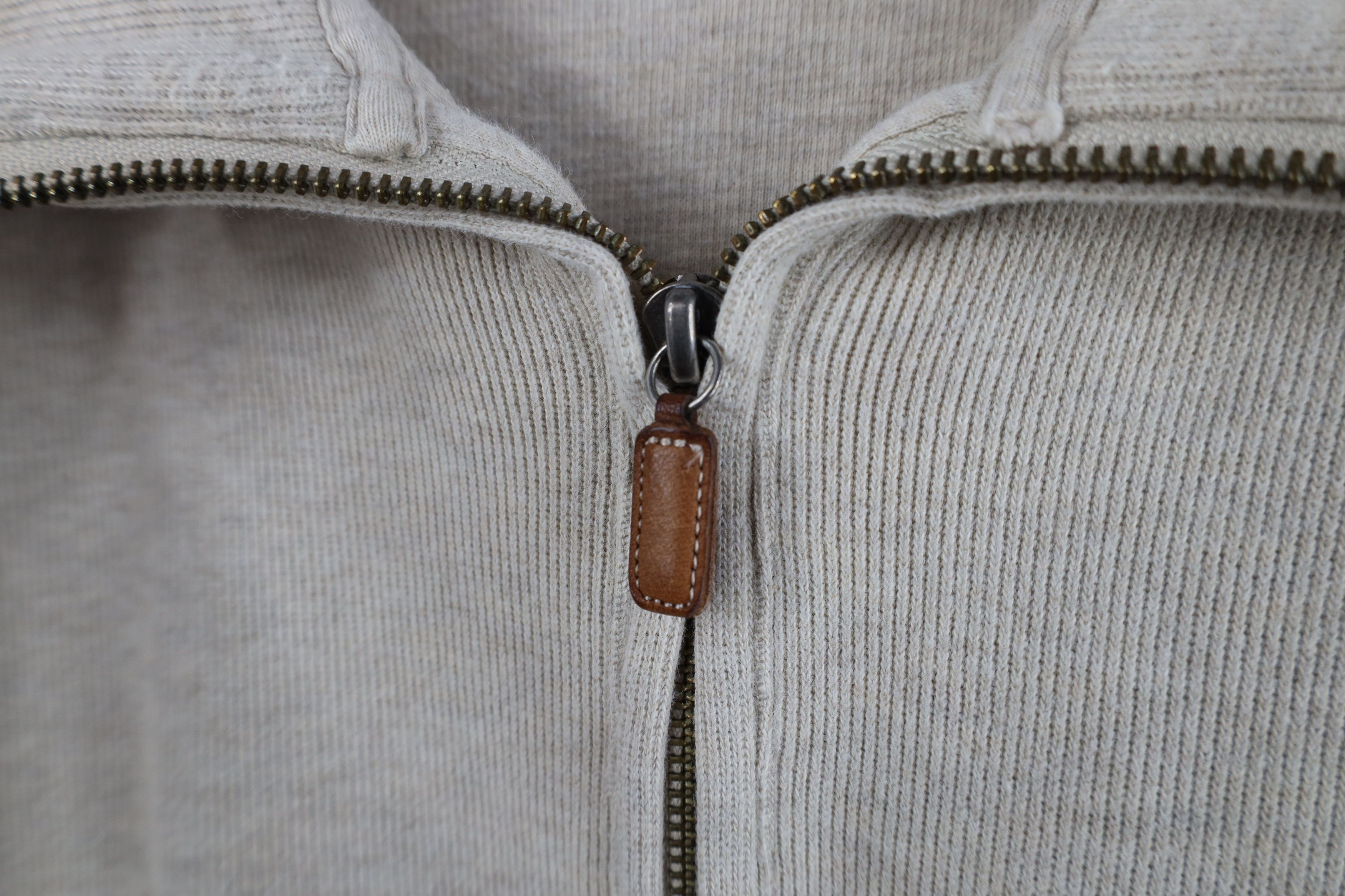 Ralph Lauren Vintage 90s Ralph Lauren Cotton Ribbed Knit Half Zip Sweater Size US XXL / EU 58 / 5 - 7 Thumbnail
