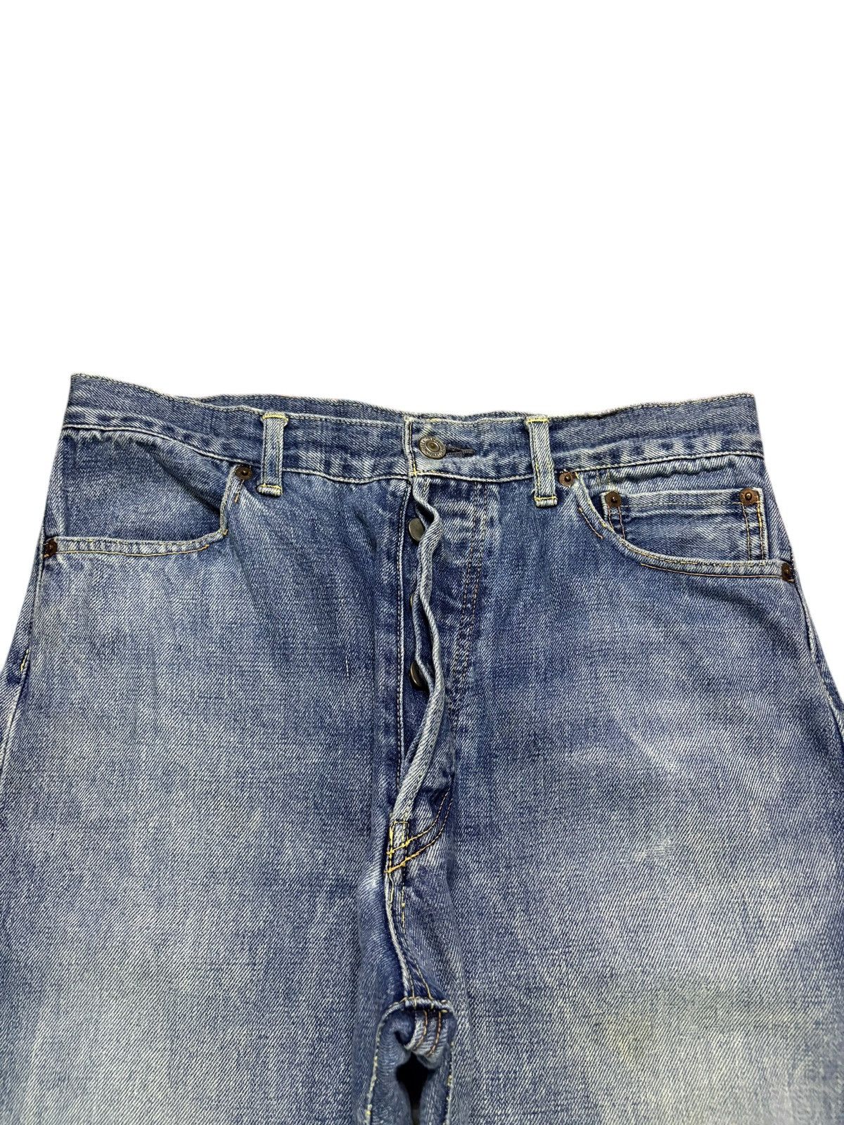 Japanese Brand Vintage Nepenthes Selvedge Distressed Loose Baggy Jeans Size US 30 / EU 46 - 5 Thumbnail