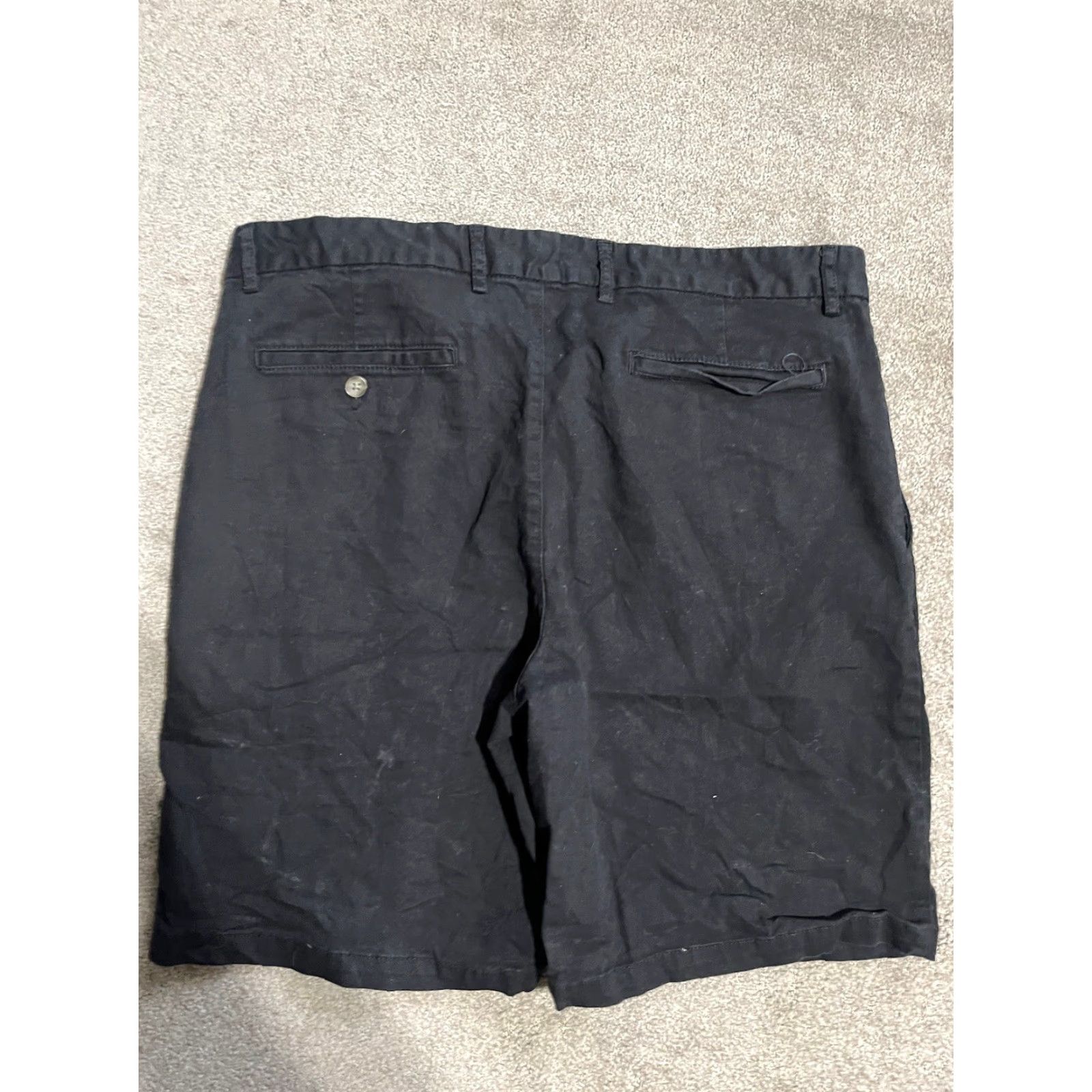 Old Navy OLD NAVY Slim Built In Flex SHORTS Black Cotton Men Size 36 Size US 36 / EU 52 - 2 Thumbnail