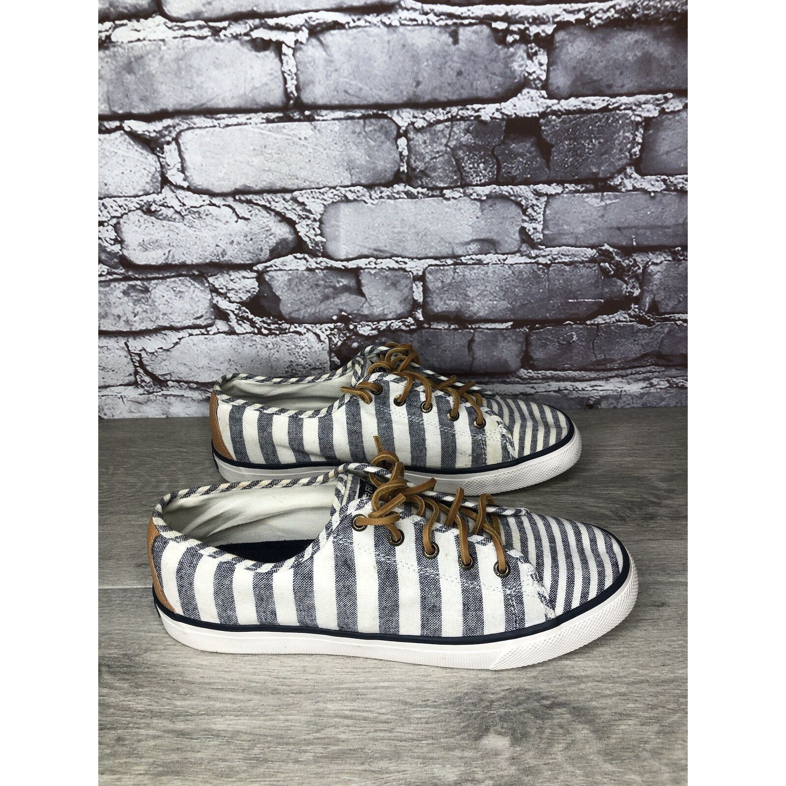 Sperry SPERRY Top-Sider STS95227 Seacoast Blue STRIPE Canvas Boat S Size US 10 / IT 40 - 13 Thumbnail