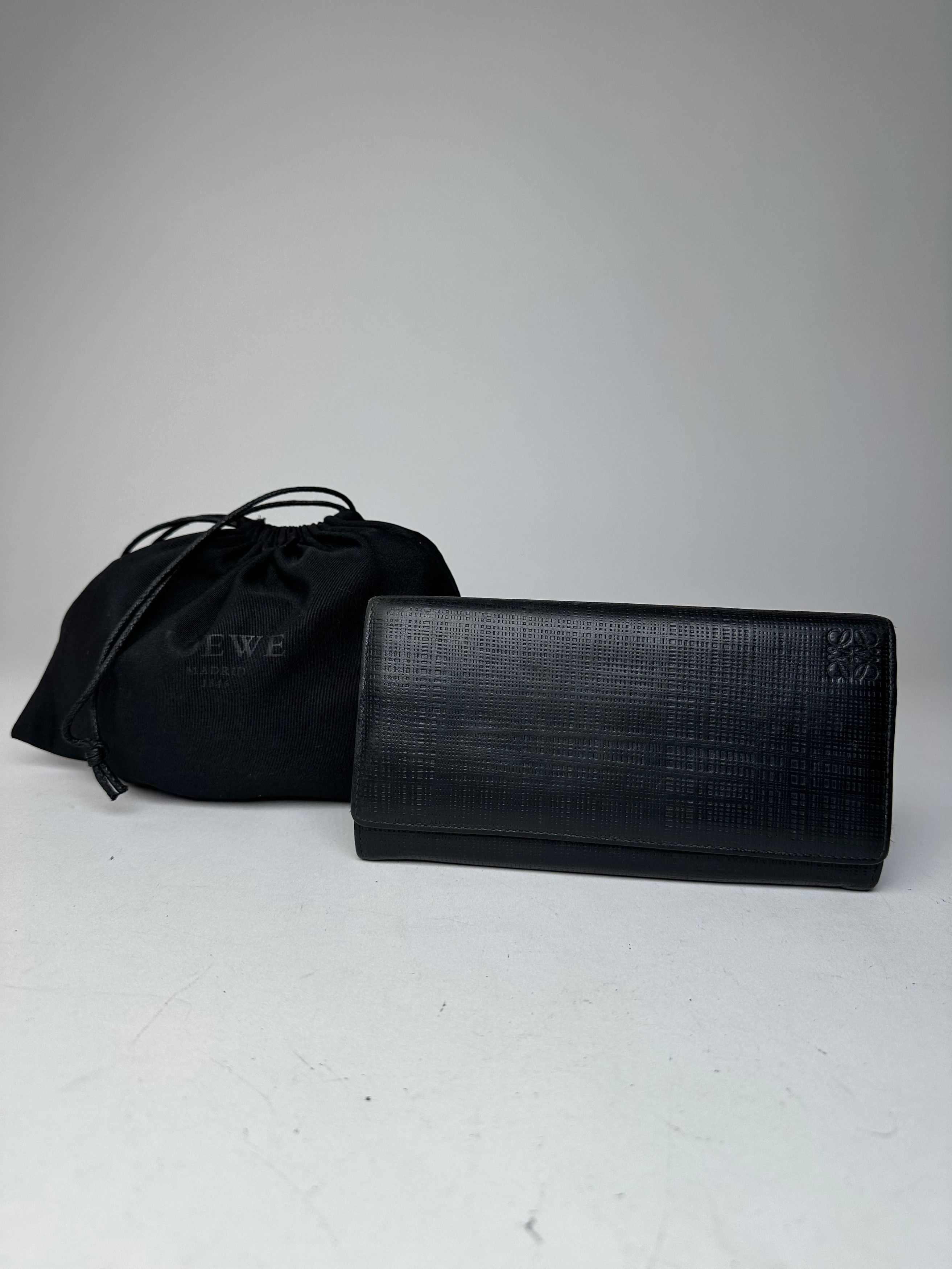 Loewe Vintage Madrid Leather Wallet Black Size ONE SIZE - 1 Thumbnail