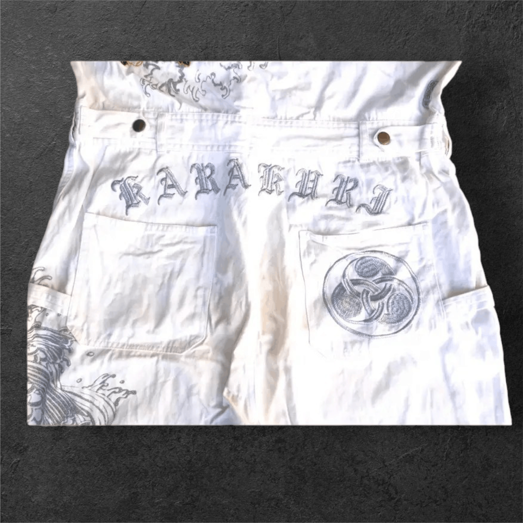 Karakuri Tamashii Karakuri Tamashi Koi Fish Embroidery Dirty Overalls Size US 32 / EU 48 - 13 Thumbnail
